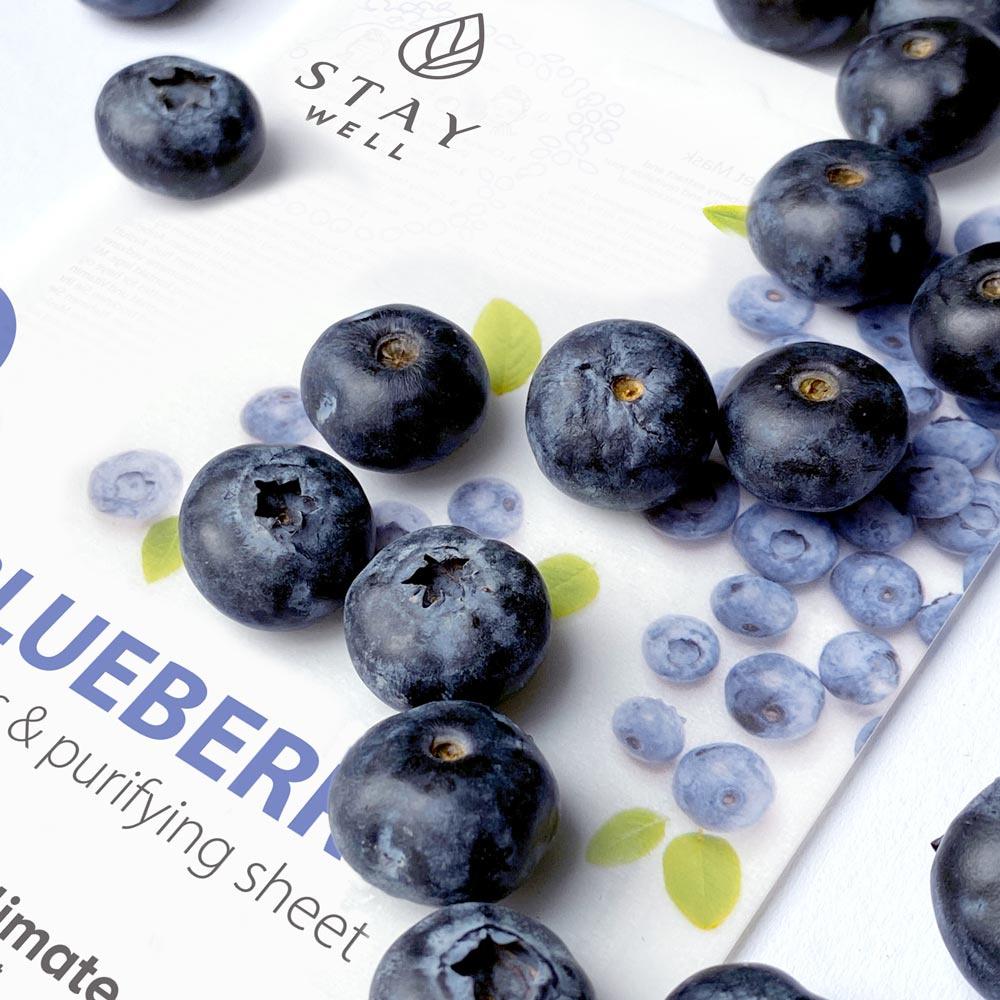 Produktbild STAY WELL Vegan sheet mask - BLUEBERRY 5 von 5