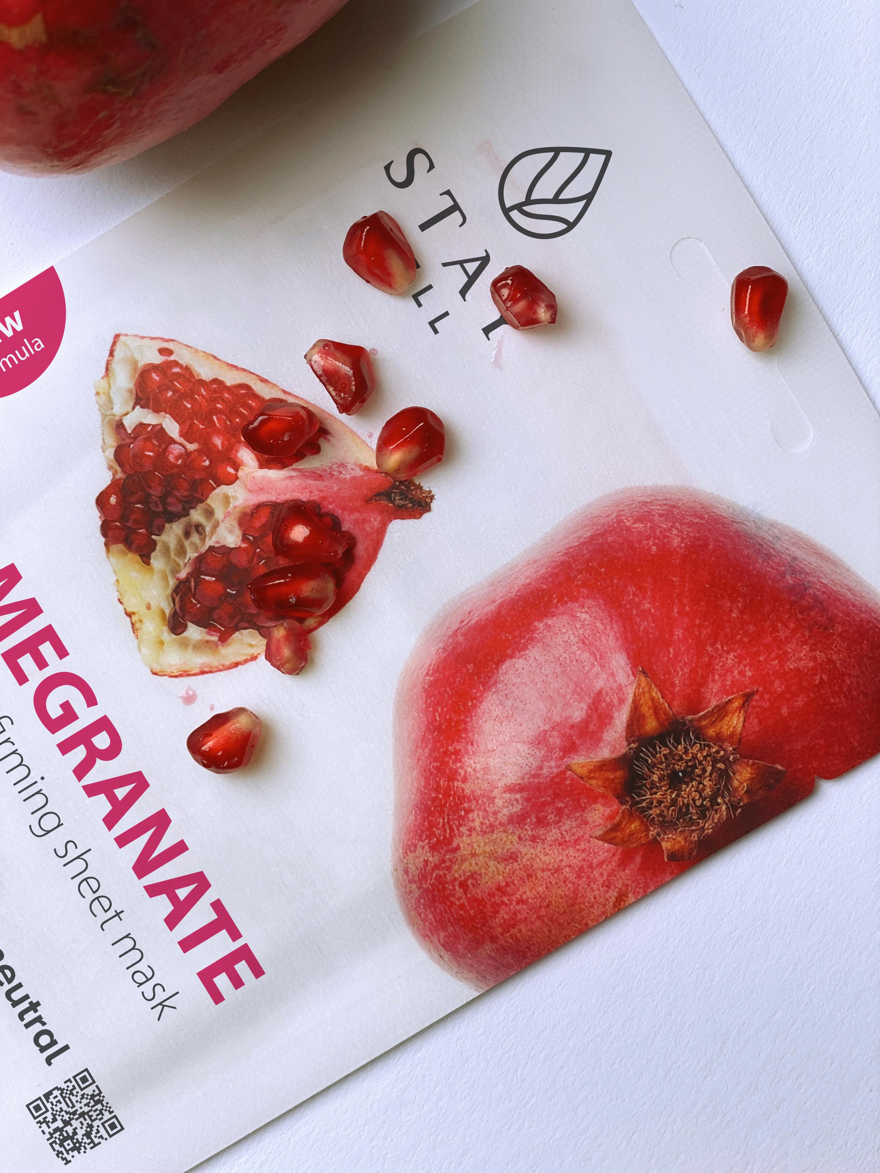 Produktbild STAY WELL  Vegan sheet mask - POMEGRANATE 5 von 6