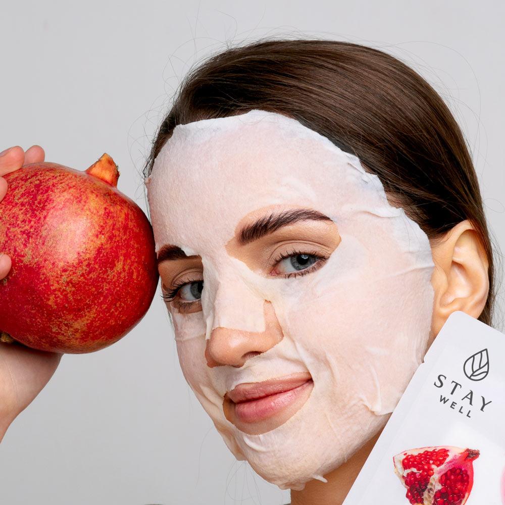 Produktbild STAY WELL  Vegan sheet mask - POMEGRANATE 6 von 6