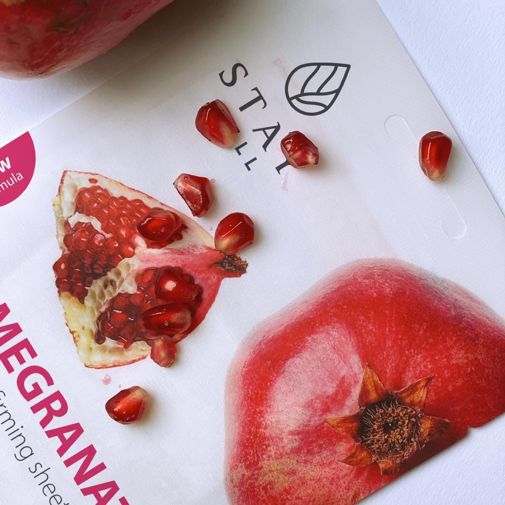 Produktbild STAY WELL  Vegan sheet mask - POMEGRANATE 4 von 6