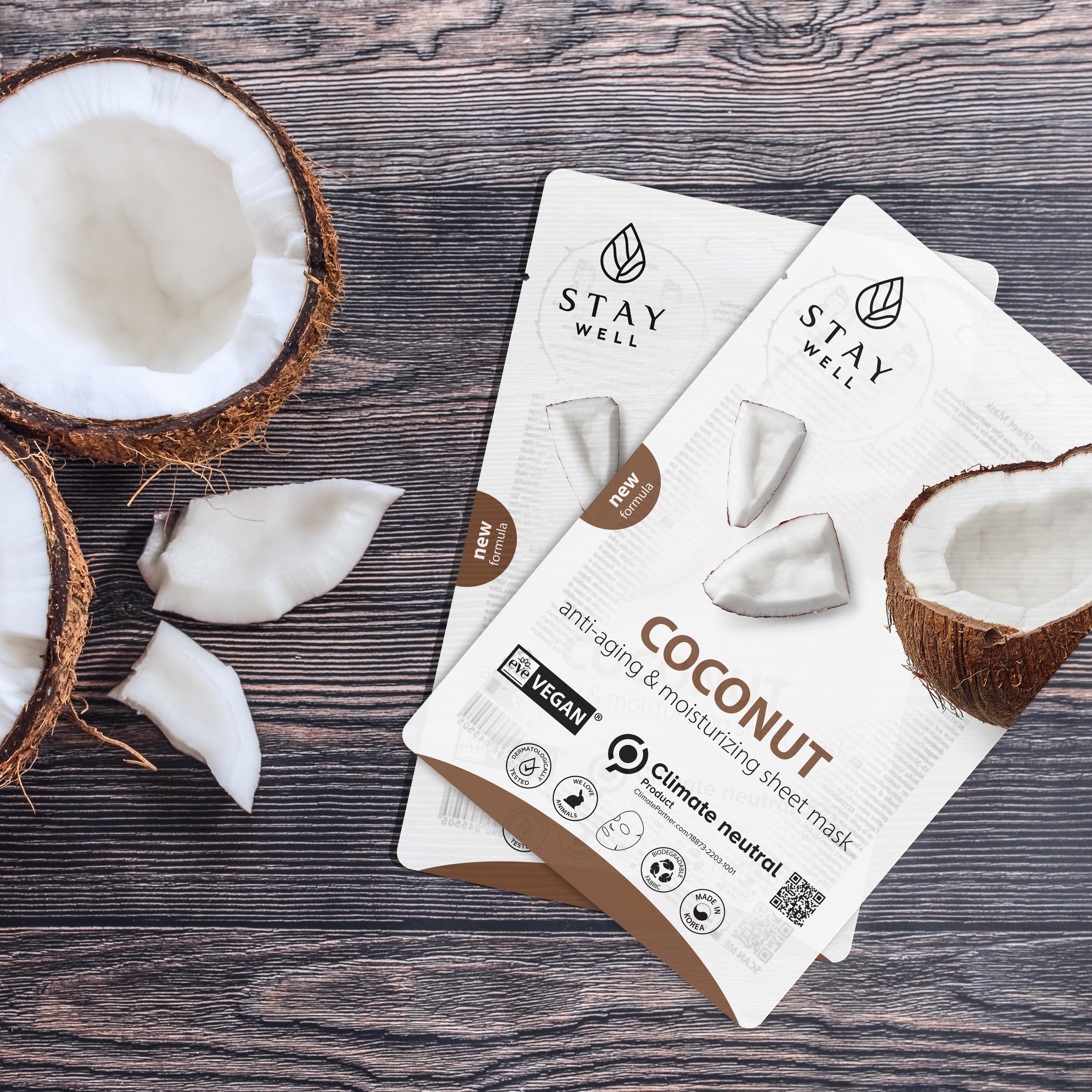 Produktbild STAY WELL Vegan sheet mask - COCONUT 2 von 4
