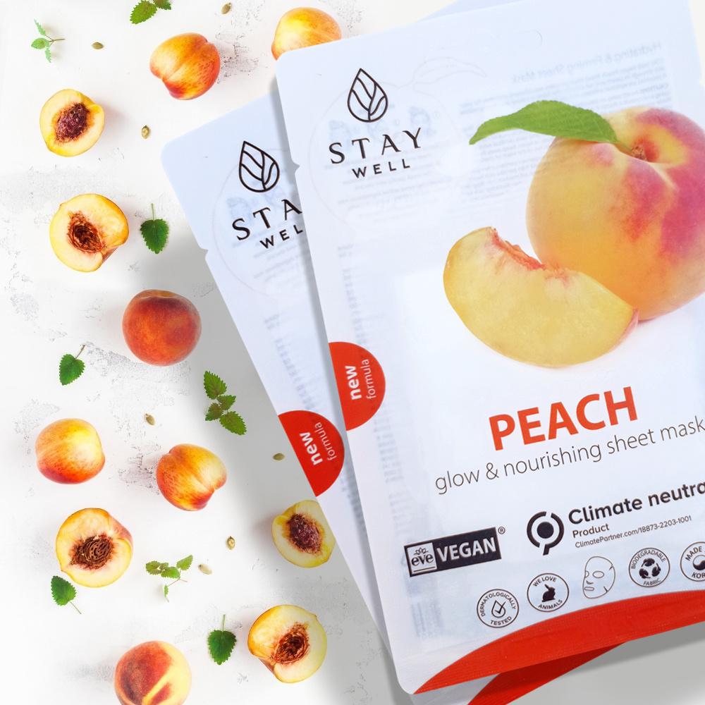 Produktbild STAY WELL Vegan sheet mask - PEACH 6 von 6