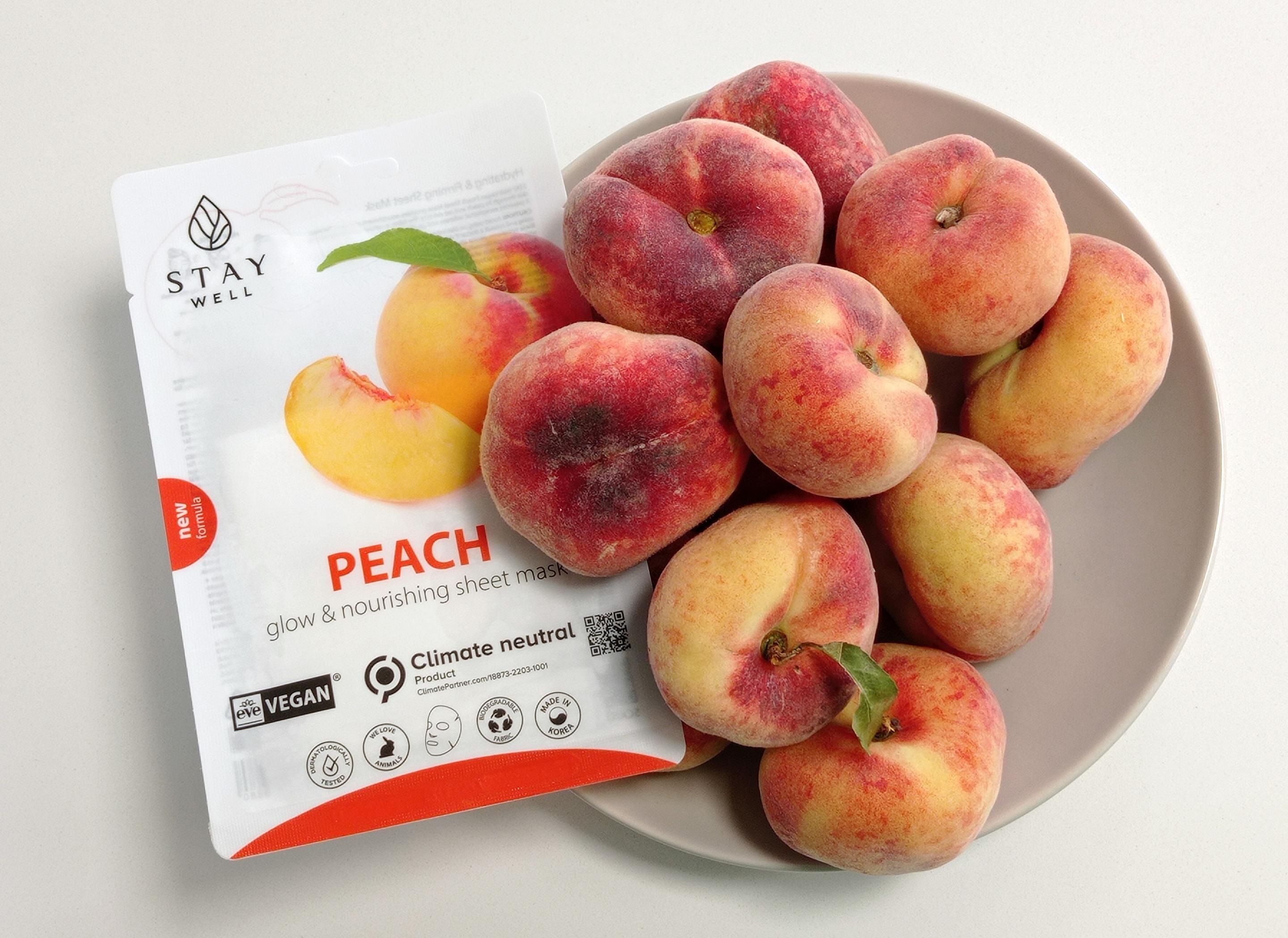 Produktbild STAY WELL Vegan sheet mask - PEACH 4 von 6