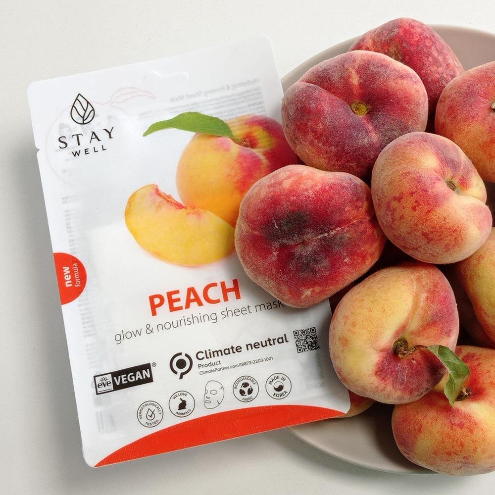 Produktbild STAY WELL Vegan sheet mask - PEACH 5 von 6