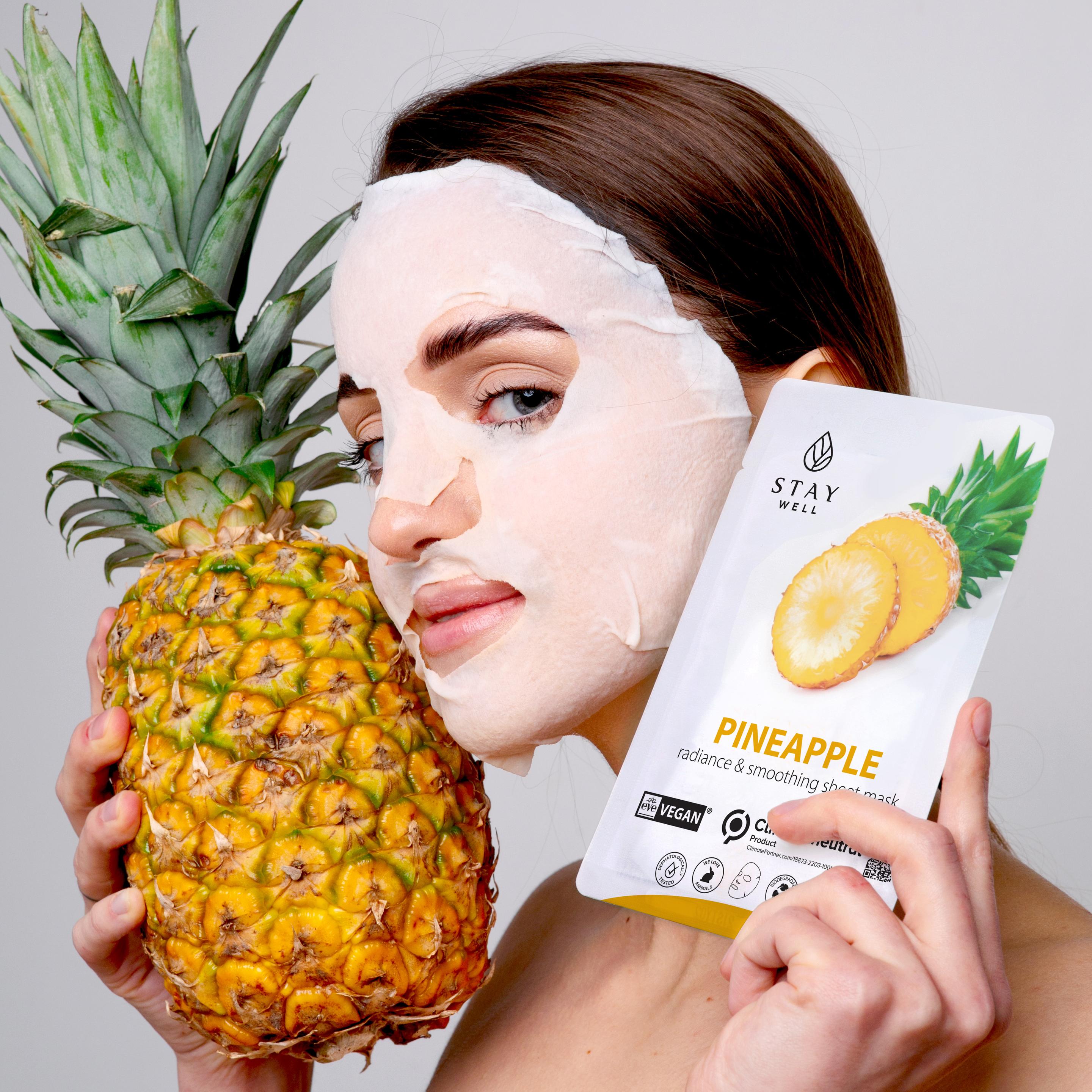 Produktbild STAY WELL Vegan sheet mask - PINEAPPLE 3 von 6