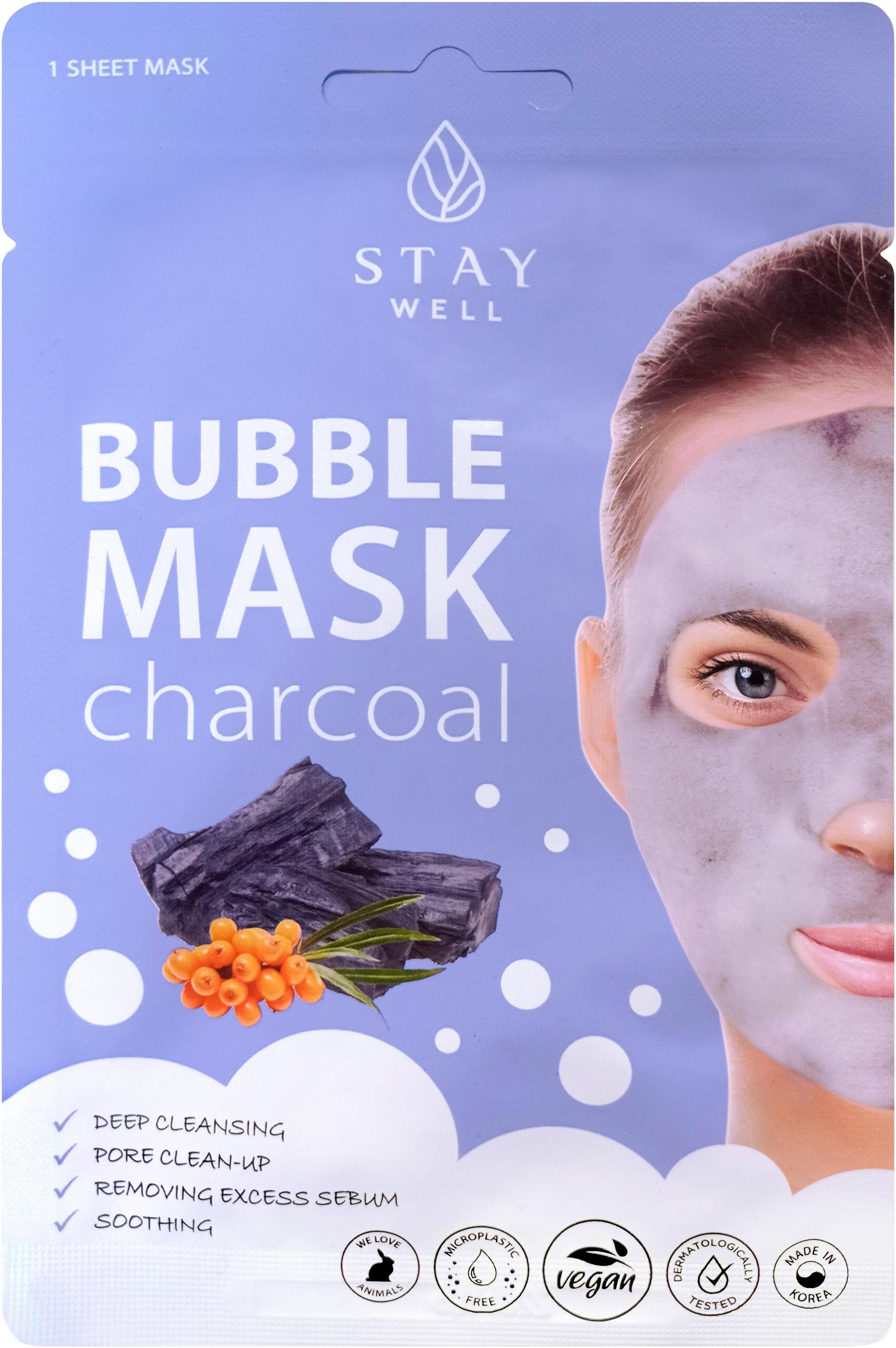 STAY WELL Deep Cleansing Bubble Mask – CHARCOAL