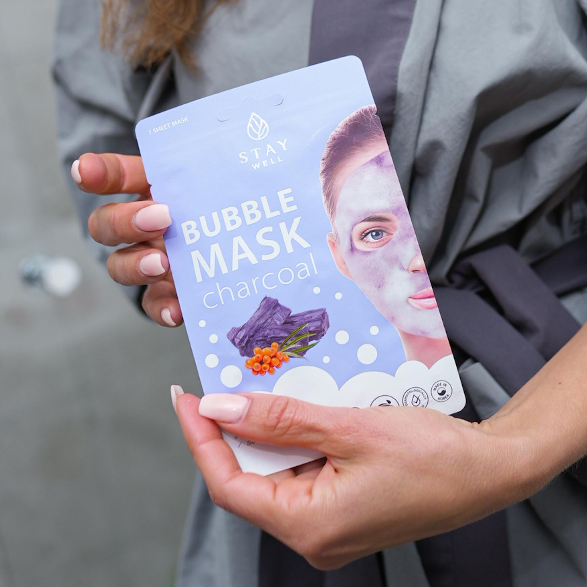 Produktbild STAY WELL Deep Cleansing Bubble Mask – CHARCOAL 4 von 7