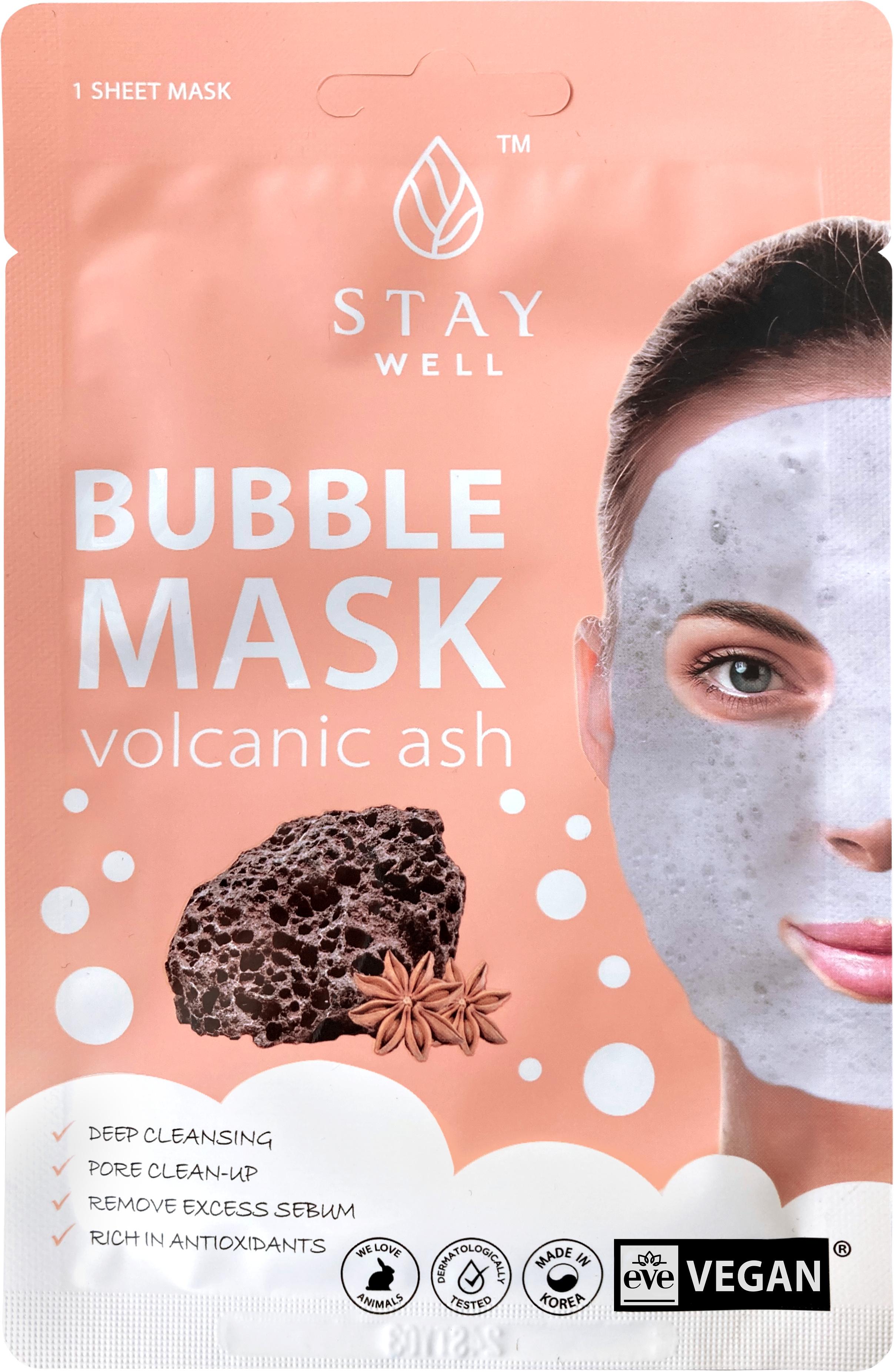 STAY WELL Deep Cleansing Bubble Mask – VOLCANIC