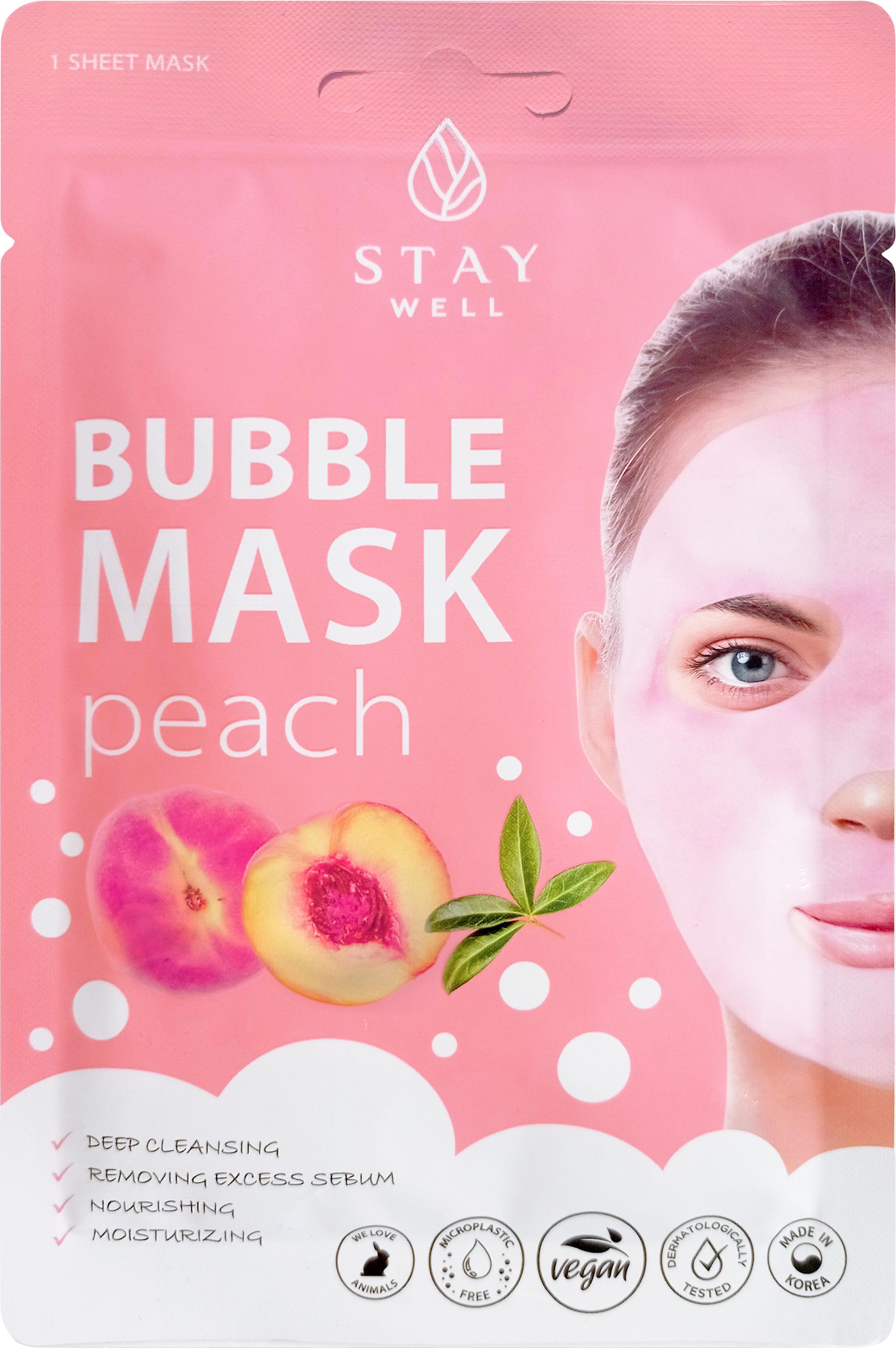 STAY WELL Deep Cleansing Bubble Mask – PEACH