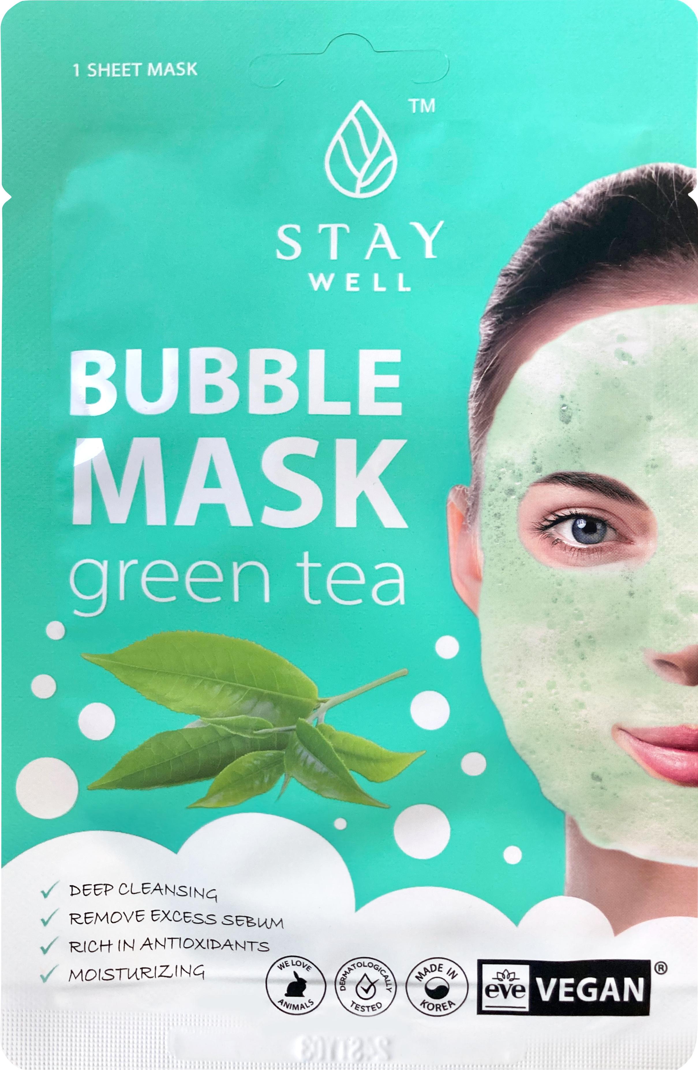 STAY WELL Deep Cleansing Bubble Mask – GREEN TEA