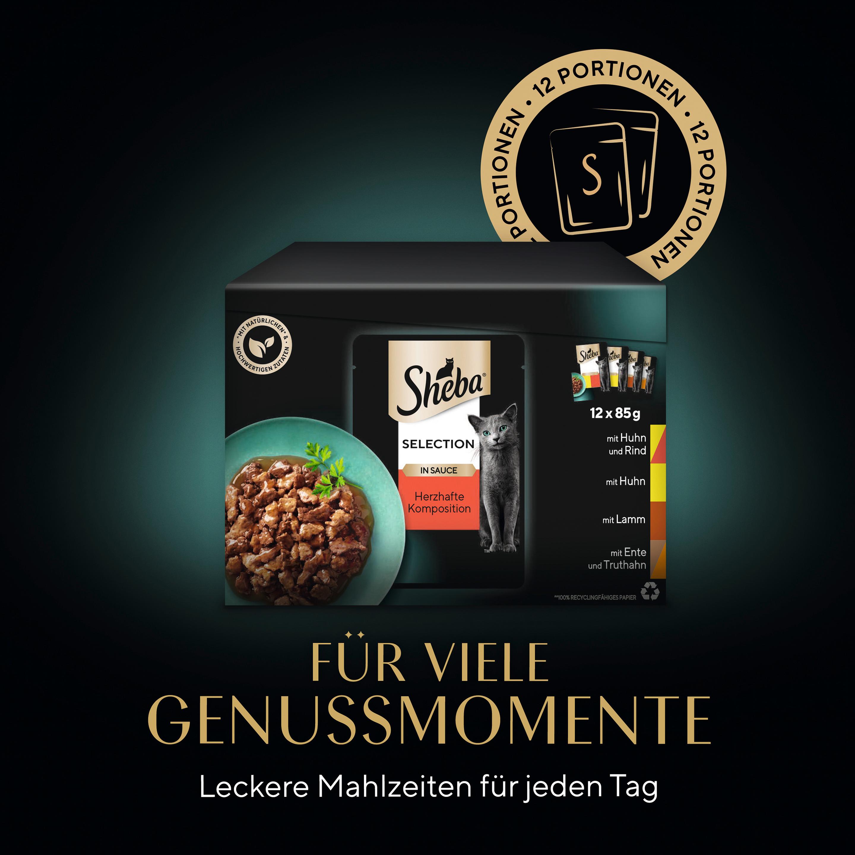 Produktbild SHEBA® Selection in Sauce Herzhafte Komposition Portionsbeutel 12x85g 10 von 18
