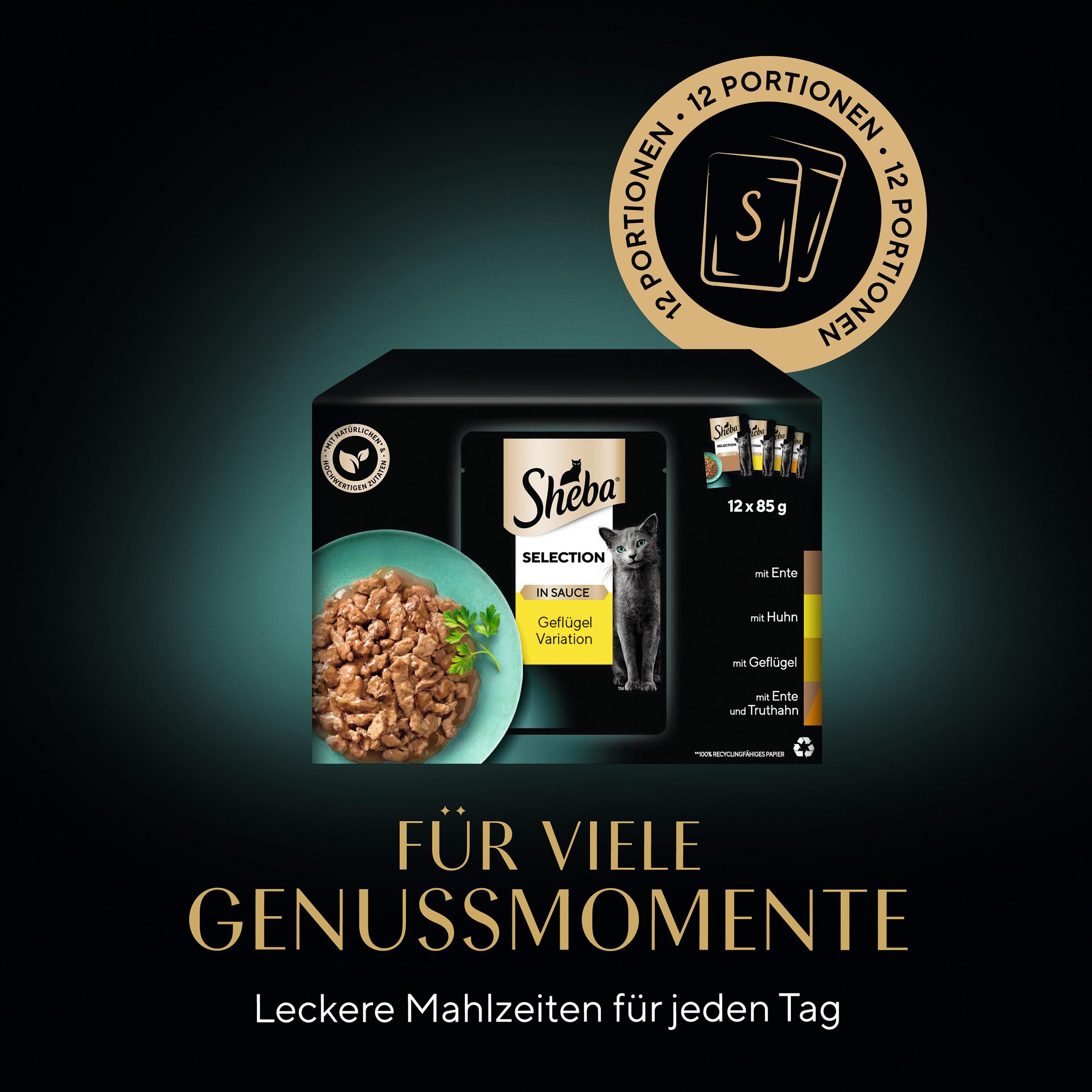 Produktbild SHEBA® Selection in Sauce Geflügel Variation Portionsbeutel 12x85g 11 von 16