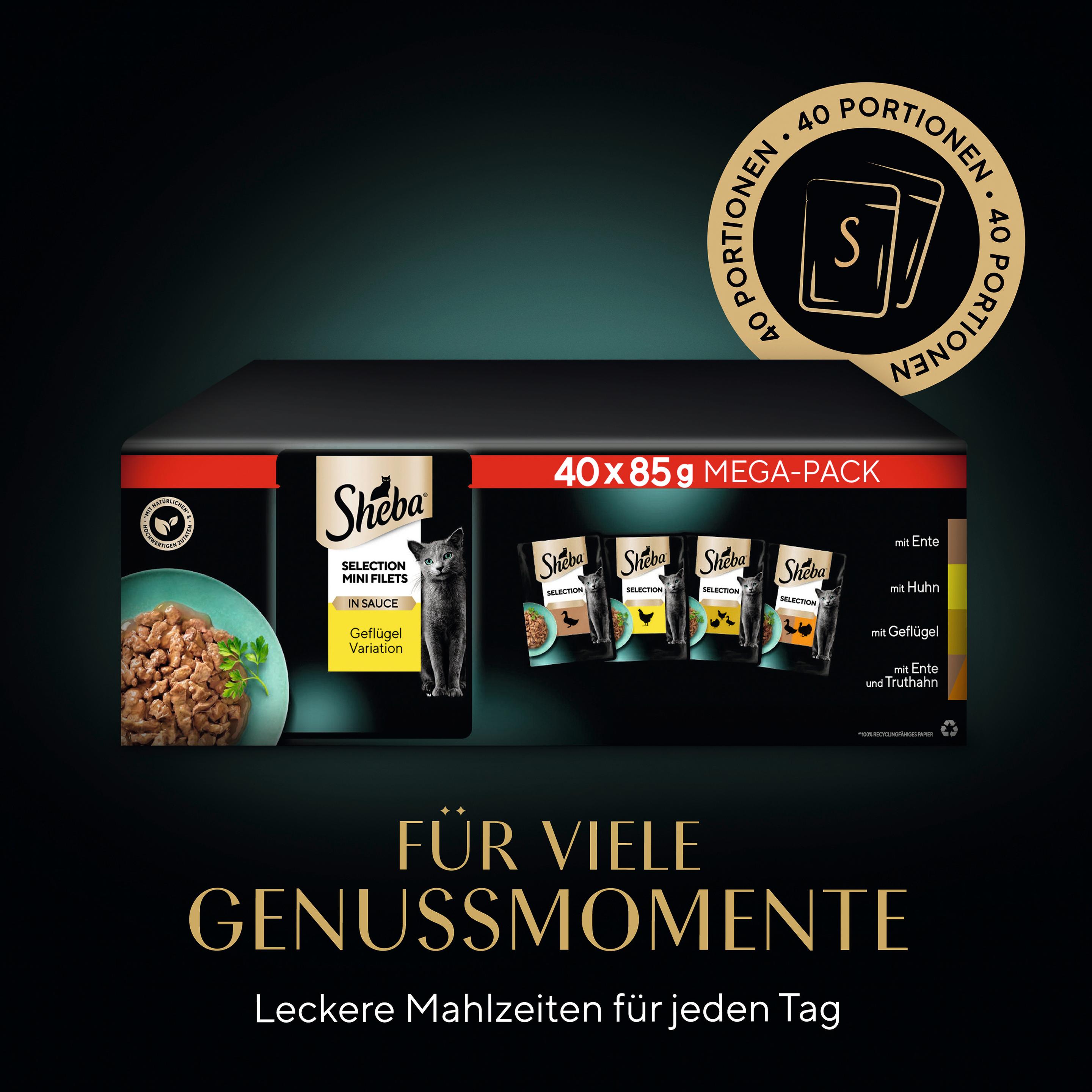 Produktbild Sheba Katzennassfutter Selection in Sauce Geflügel Vorratspack 40x85g 2 von 7
