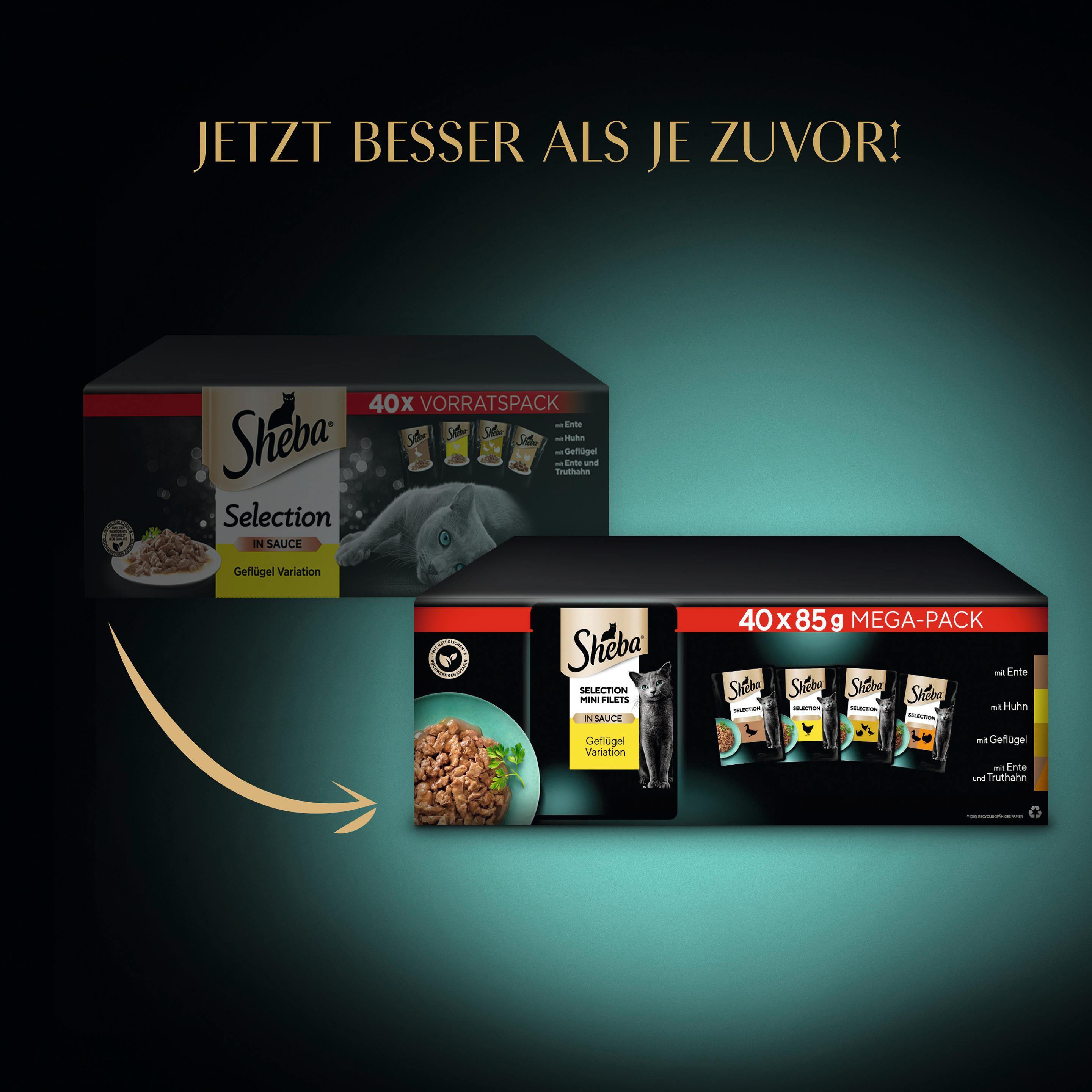 Produktbild Sheba Katzennassfutter Selection in Sauce Geflügel Vorratspack 40x85g 4 von 7