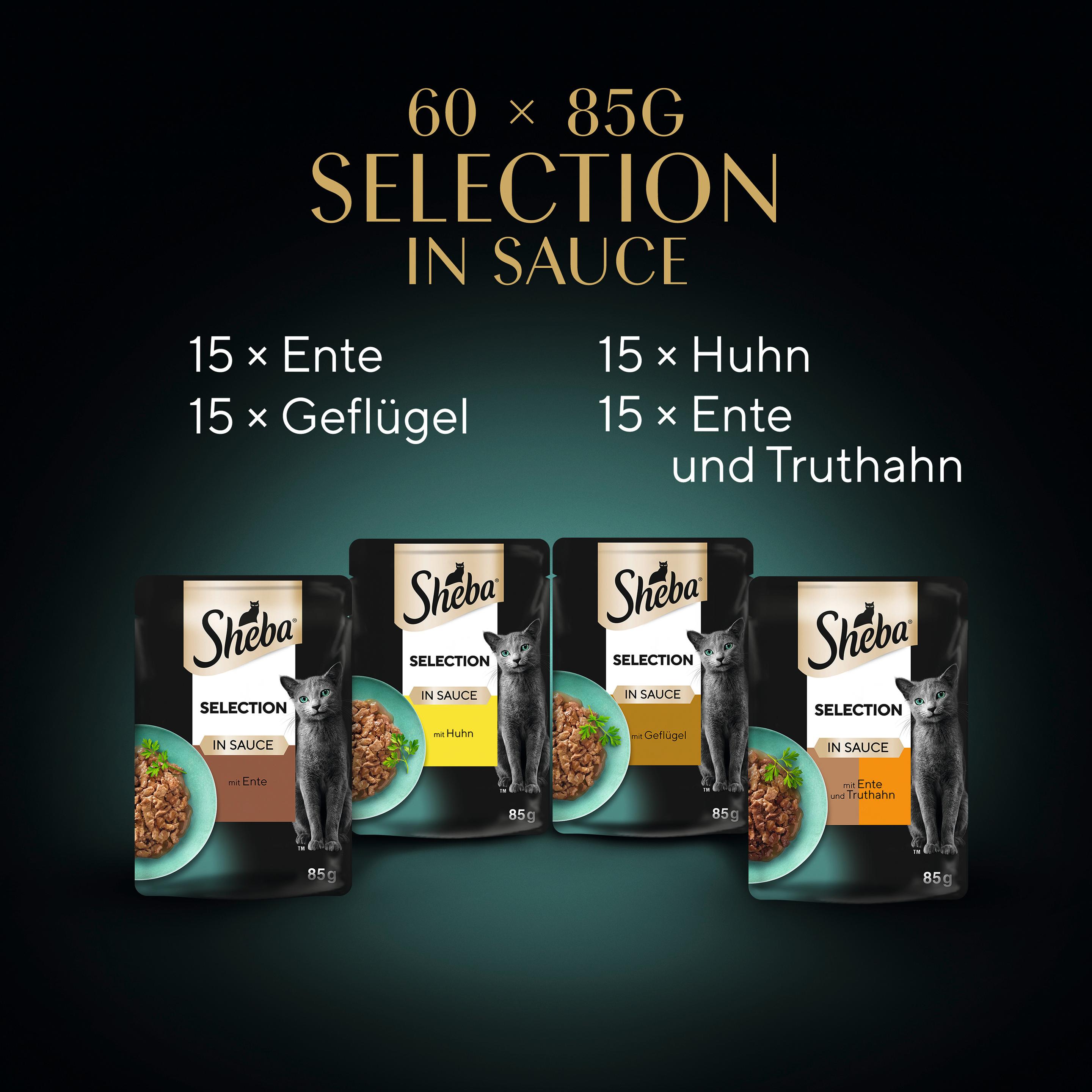 Produktbild SHEBA® Maxi-Pack Selection Mini Filets in Sauce Geflügel Variation 60x85g 6 von 6