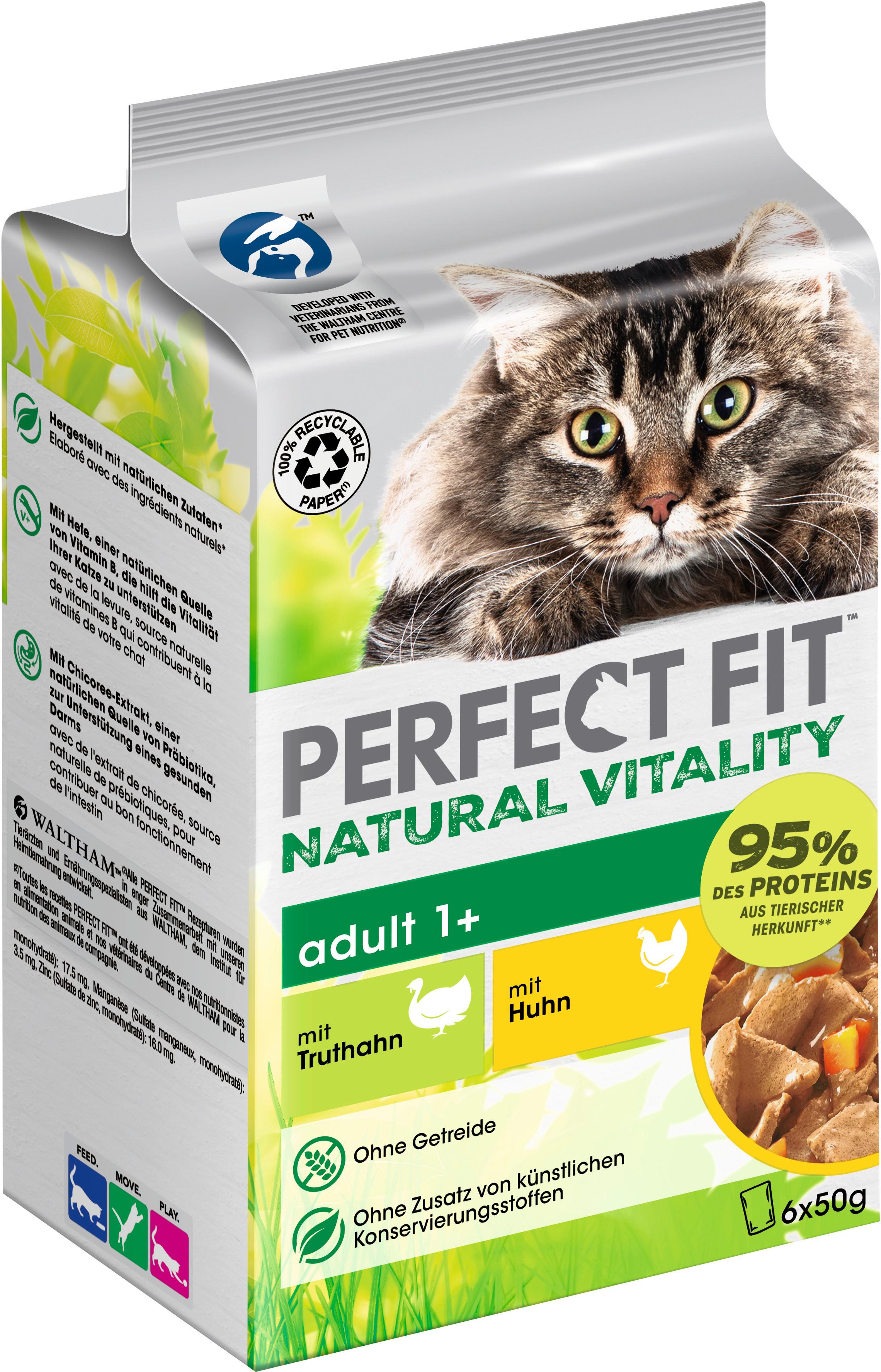 Produktbild Perfect Fit™ Katze Natural Vitality Adult 1+ mit Truthahn und mit Huhn 3 von 4