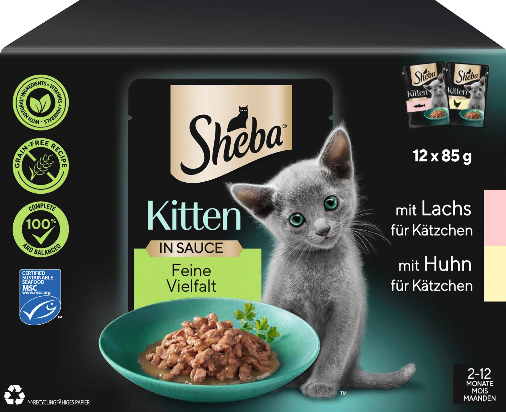 Produktbild Sheba Kitten in Sauce Feine Vielfalt 12x85g 11 von 14