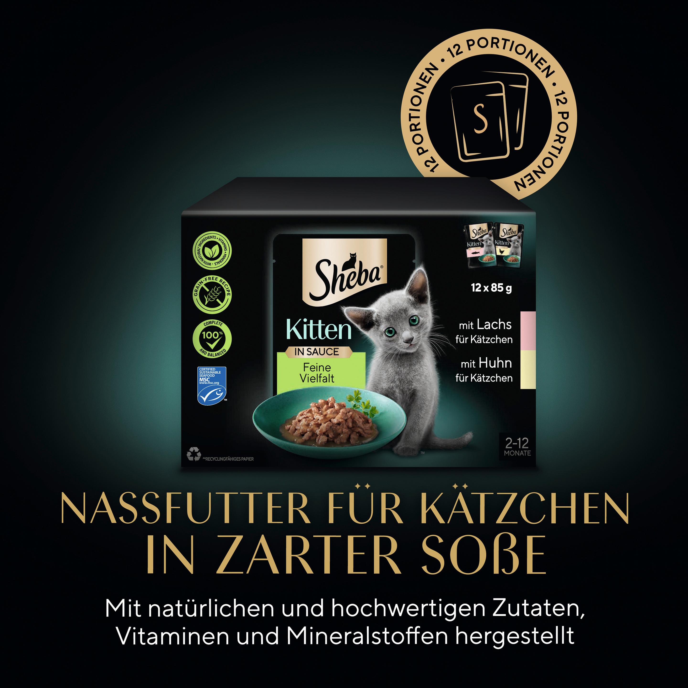 Produktbild Sheba Kitten in Sauce Feine Vielfalt 12x85g 12 von 14