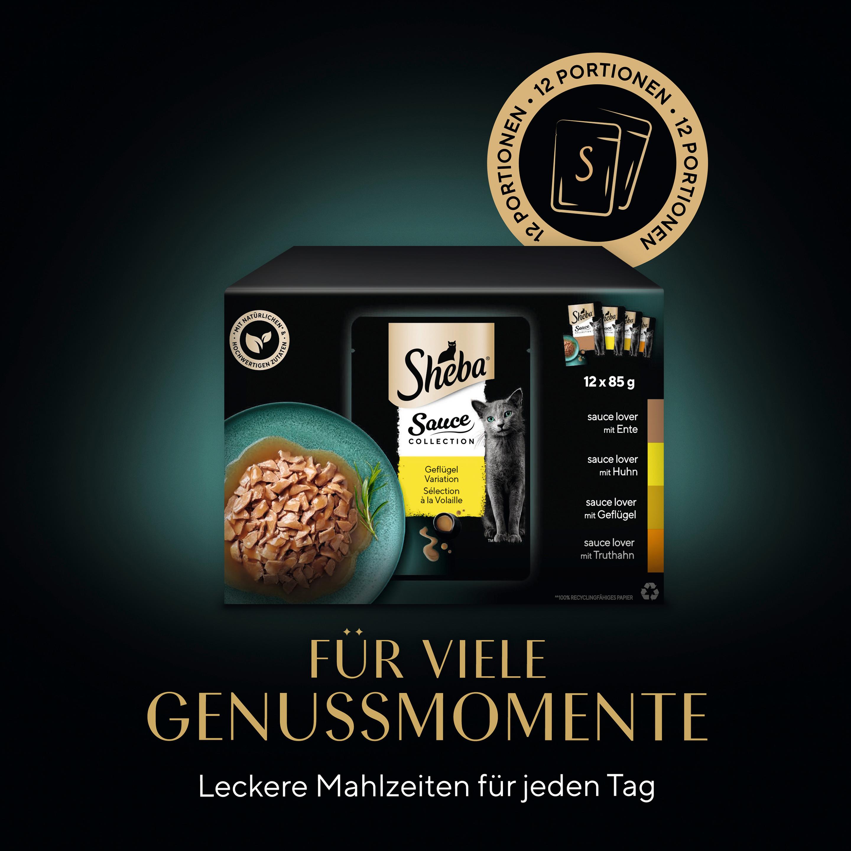 Produktbild SHEBA® Delikatesse in Sauce mit Geflügel Variation Portionsbeutel 12x85g 12 von 14