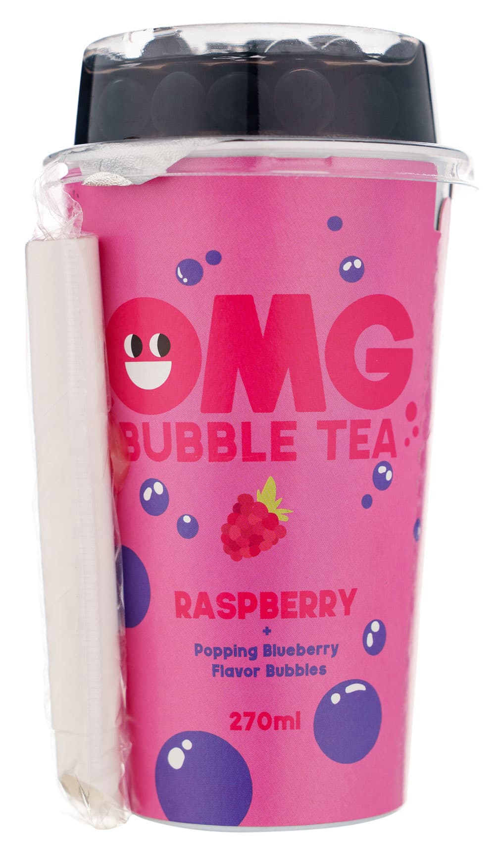 OMG Bubble Tee Himbeere + Popping Bubbles mit Blaubeer Geschmack