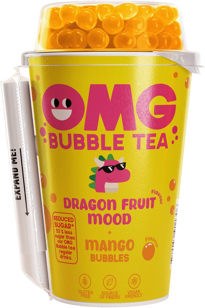 OMG Bubble Tee Dragonfruit + Mango Bubbles