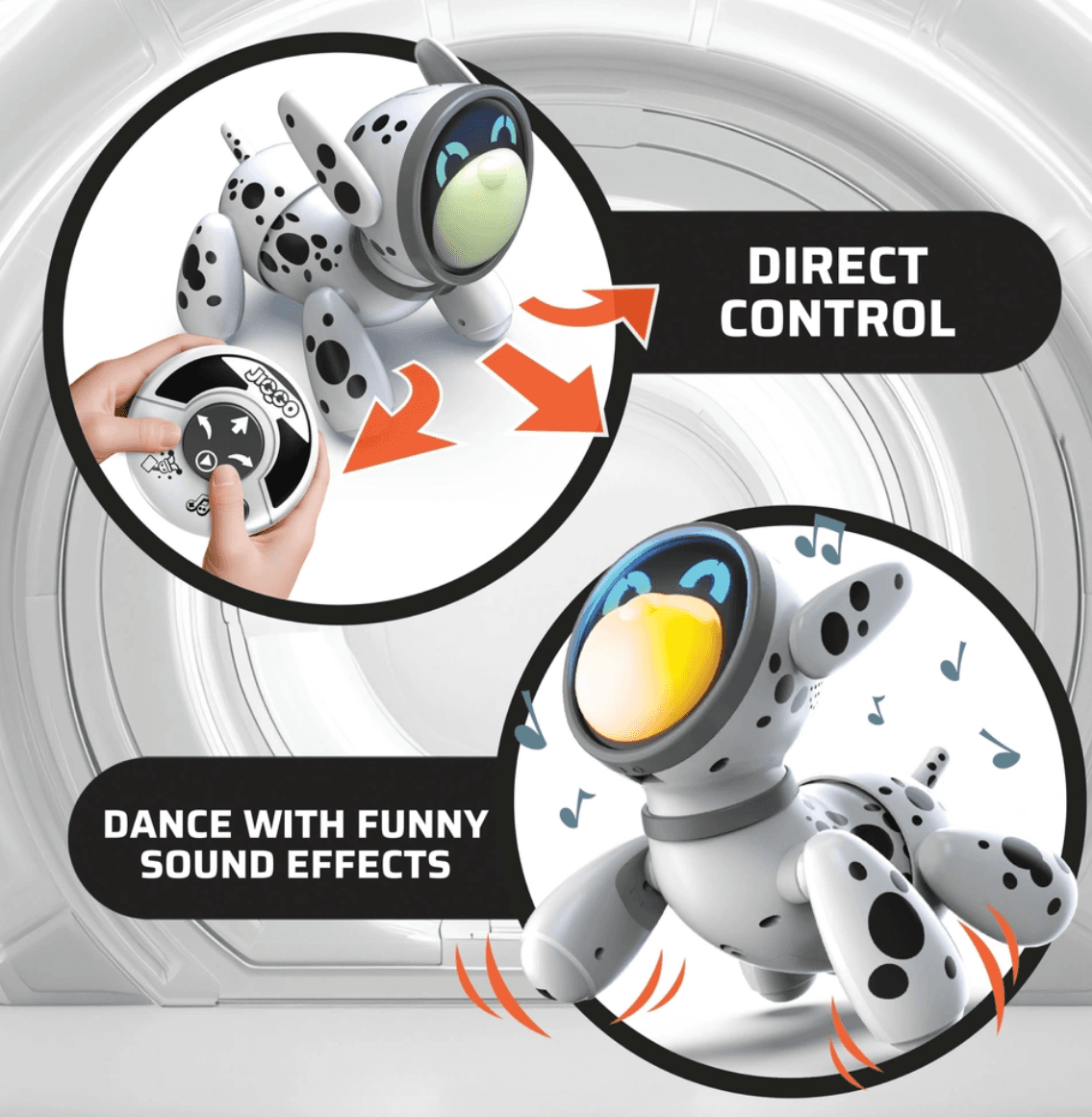 Produktbild Silverlit YCOO Jiggo – Der interaktive Roboterhund im Dalmatiner-Look 3 von 7