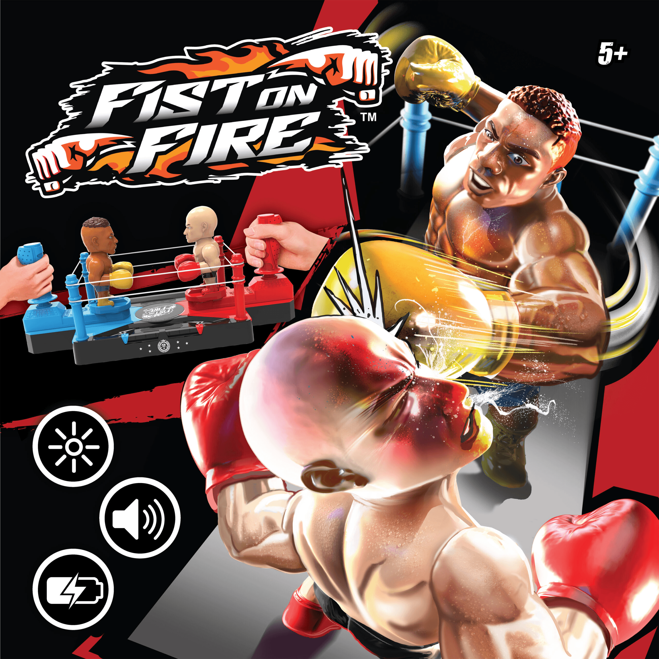 Produktbild Silverlit FIST ON FIRE Aufladbare Version | Actiongeladenes Boxspiel für 2 Spieler 9 von 10