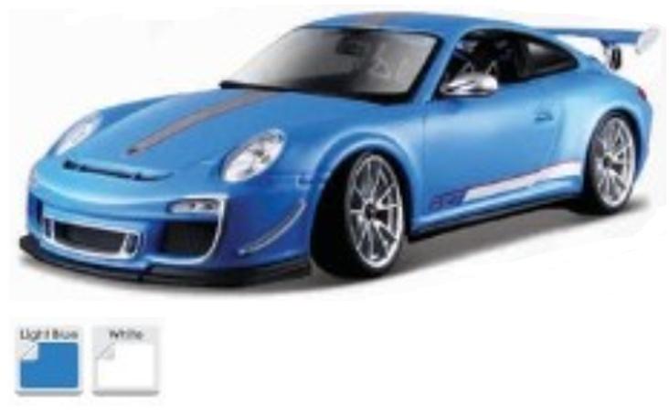 Bburago - 1:18 Porsche Gts Rs 4.0, 1 Stück, sortiert - Weiß/Blau