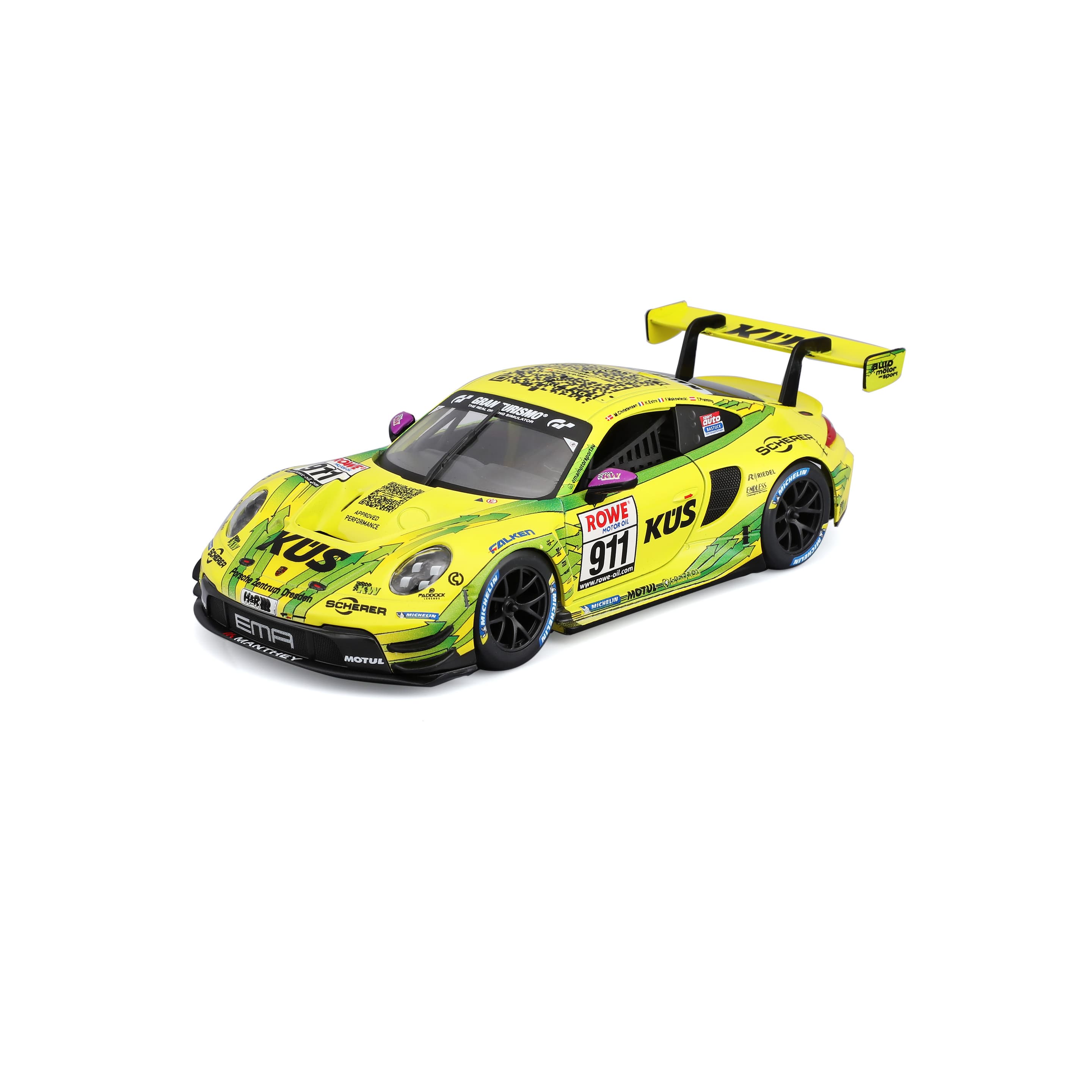 Bburago - 1:24 Porsche 911 GT3 Manthey KÜS Nürnburgring '23