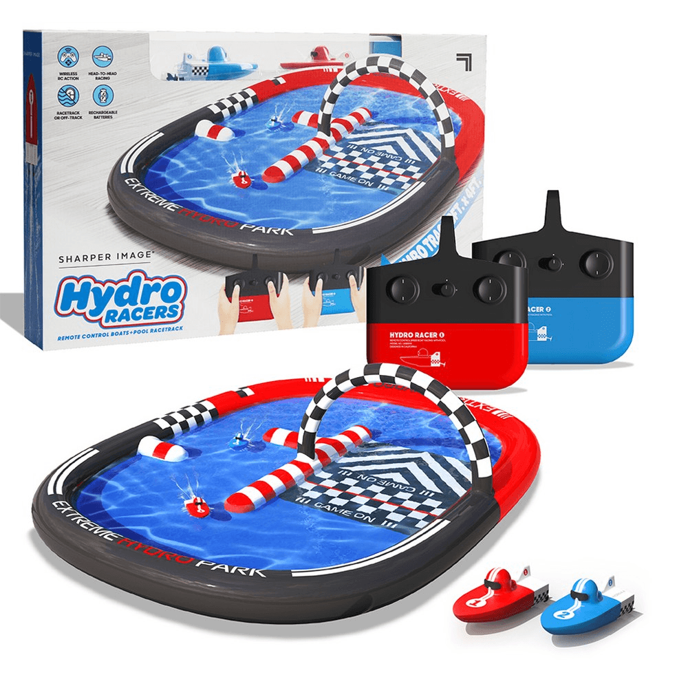 Sharper Image - Hydro Racer RC‑Boot Rennset – ferngesteuerte Rennboote mit Wasser‑Rennstrecke