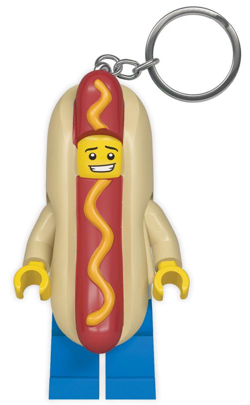 LEGO Hot Dog Schlüsselanhänger mit Taschenlampe 6 cm in Geschenkpackung