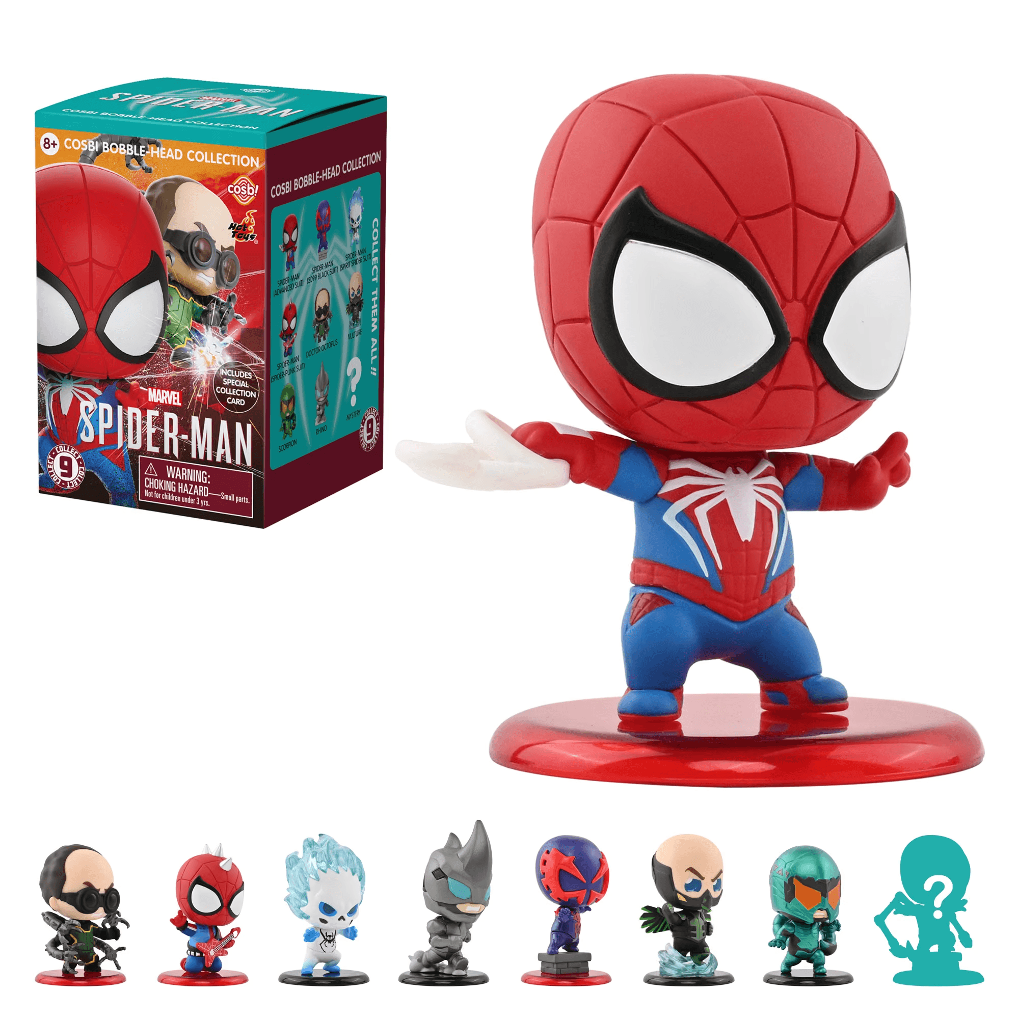 YuMe Marvel Spider-Man Cosbi Wackelkopf-Sammelfigur ca. 9 cm Blind Box, sortiert