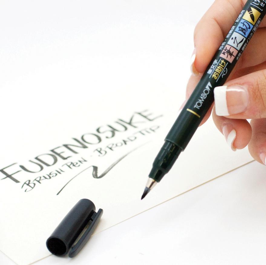 Produktbild Tombow Kalligraphie-Stift Fudenosuke schwarz weiche Spitze 3 von 3