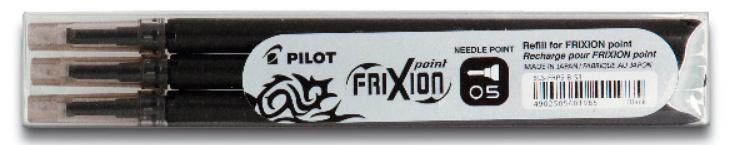PILOT Tintenrollermine FriXion Point 0.5mm schwarz 3er Set
