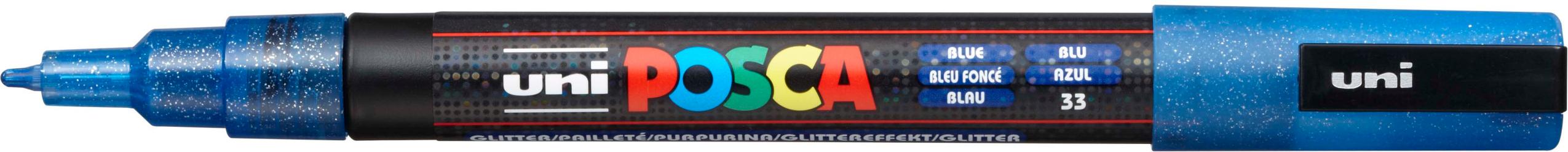 FABER-CASTELL  Marker UNI POSCA PC-3M Glitter blau