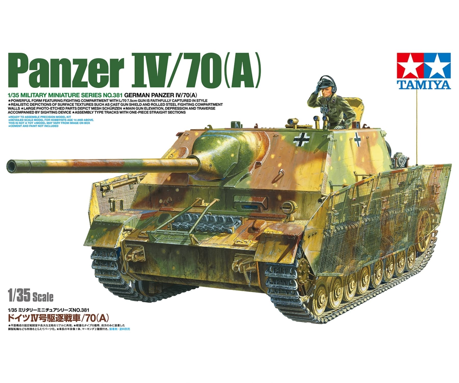 Tamiya - 1:35 Dt. Jagdpanzer IV/70(A) m. PE