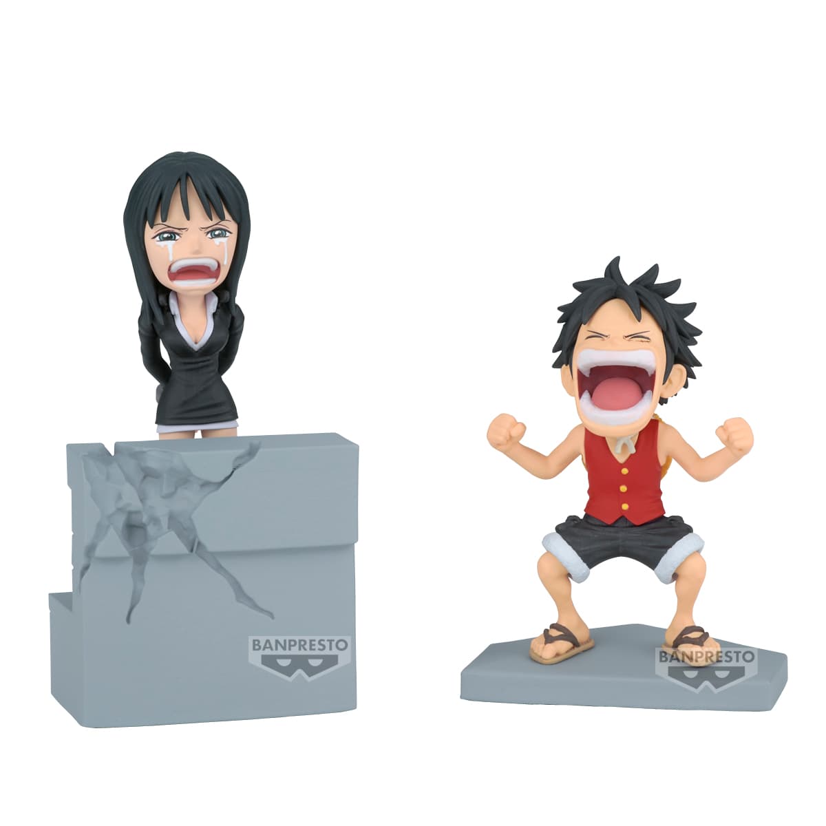 ONE PIECE WORLD COLLECTABLE FIGURE LOG STORIES-MONKEY.D.LUFFY & NICO ROBIN-