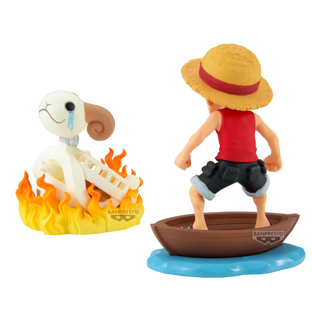 ONE PIECE WORLD COLLECTABLE FIGURE LOG STORIES-MONKEY.D.LUFFY & GOING MERRY-