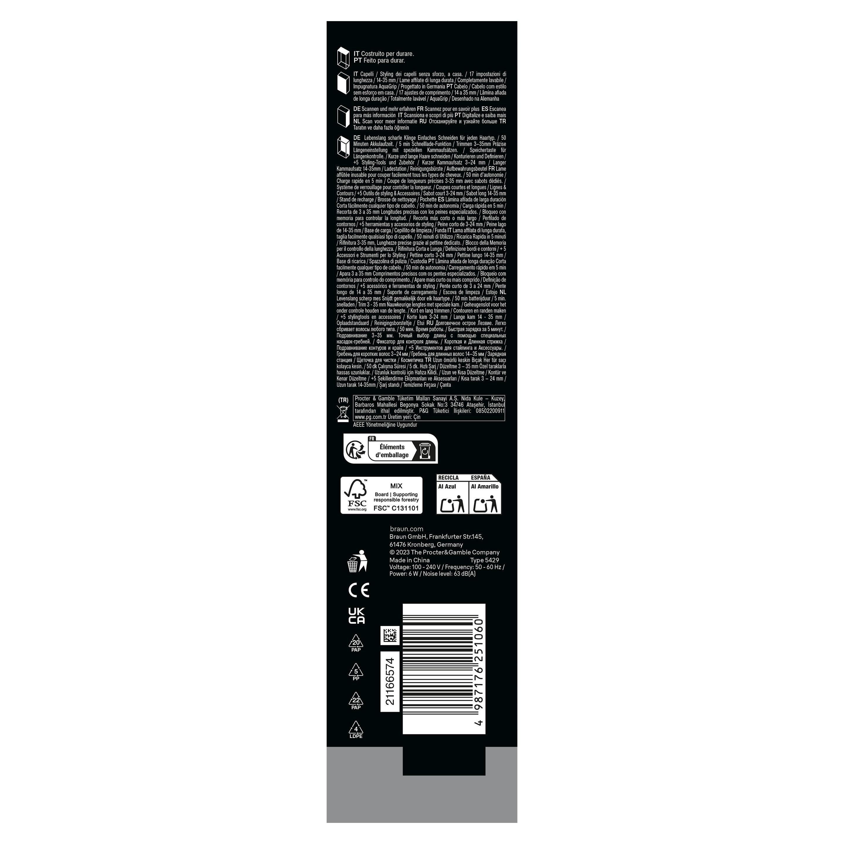 Produktbild BRAUN Haarschneider Series 7 Hair Clipper HC7590 14 von 16