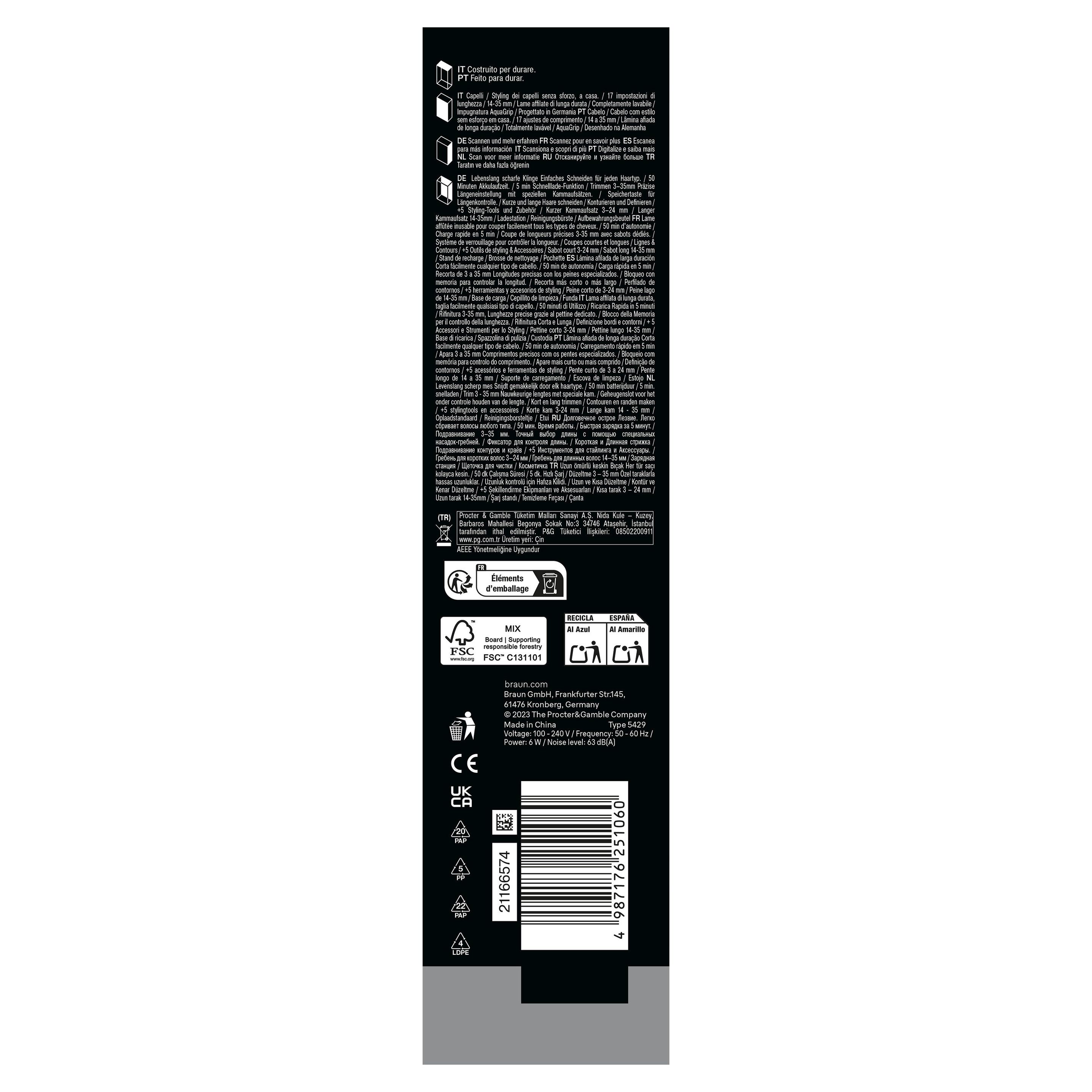 Produktbild BRAUN Haarschneider Series 7 Hair Clipper HC7590 15 von 16