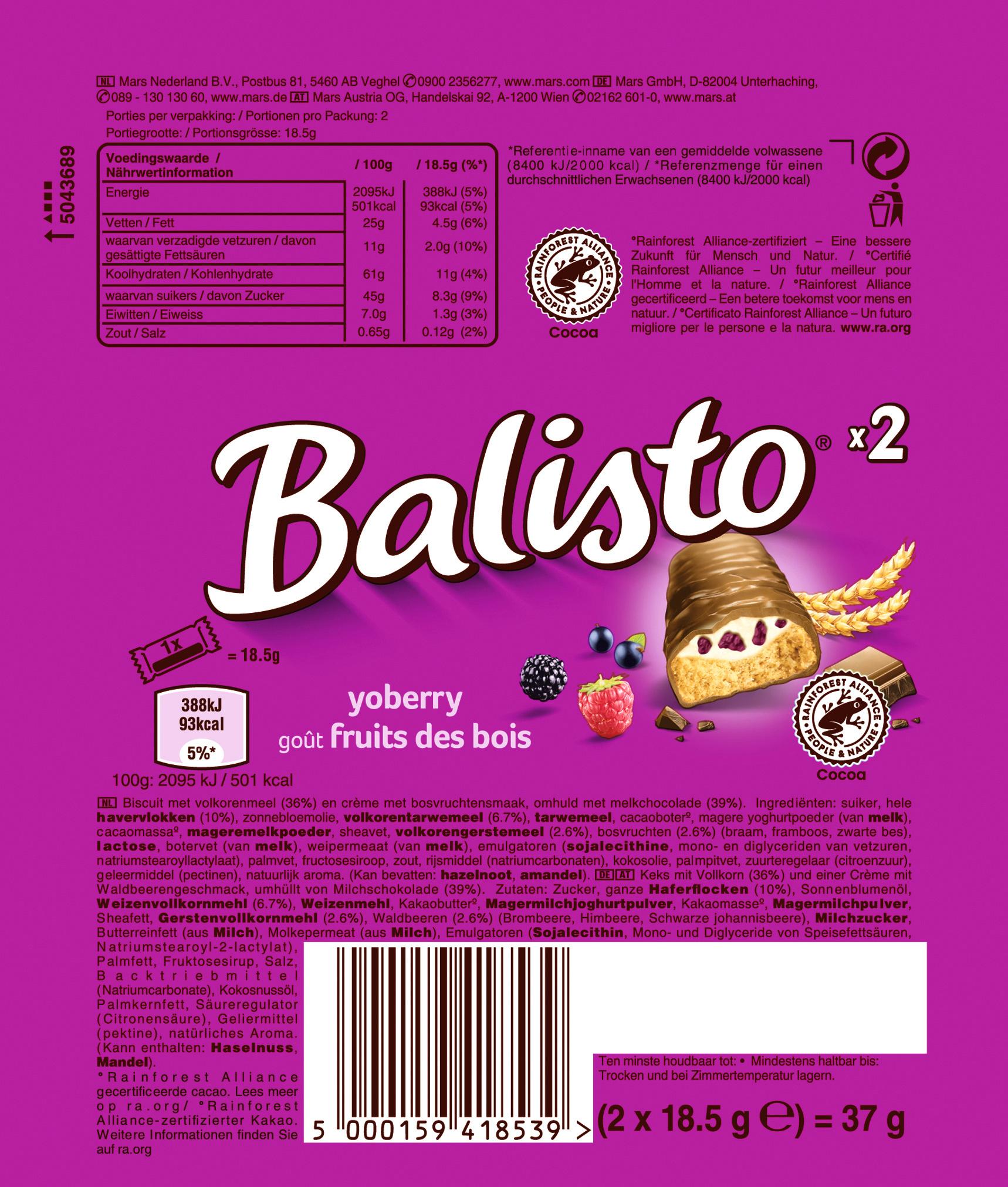 Produktbild Balisto Joghurt Beeren Mix 2 von 2