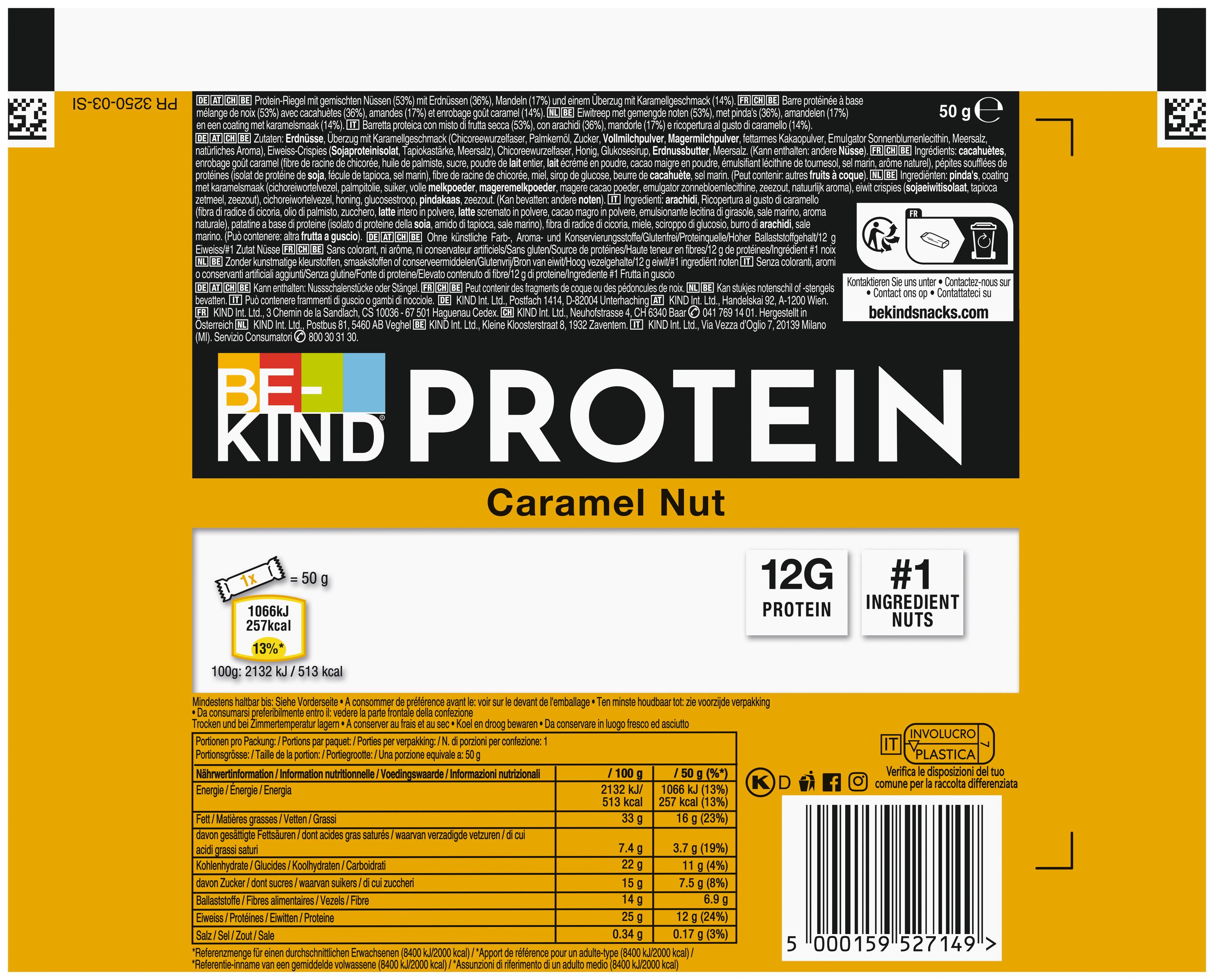 Produktbild BE-KIND® Protein Riegel Caramel Nut 2 von 2