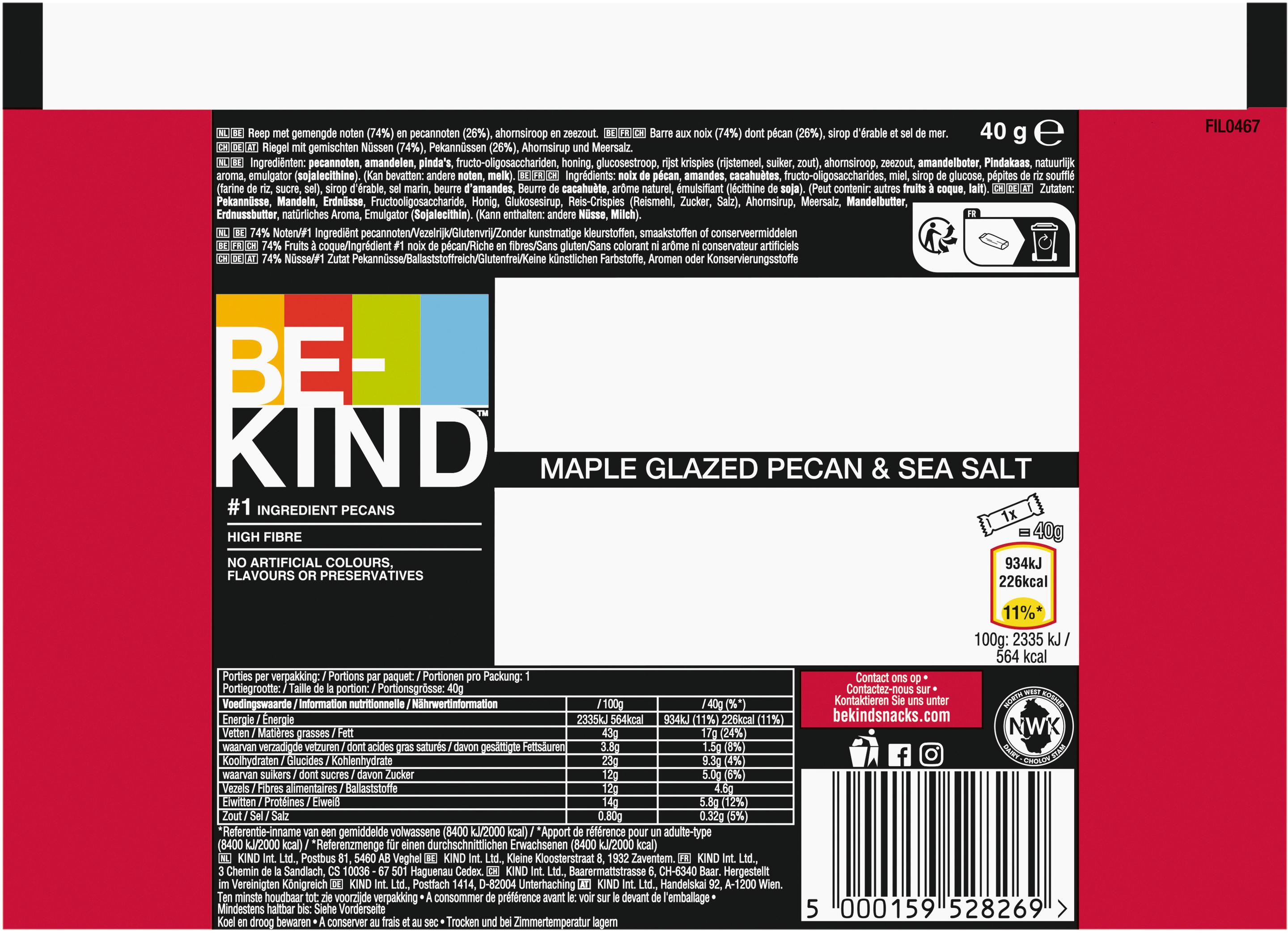 Produktbild BE-KIND® Maple Glazed Pecan&Sea Salt 2 von 2
