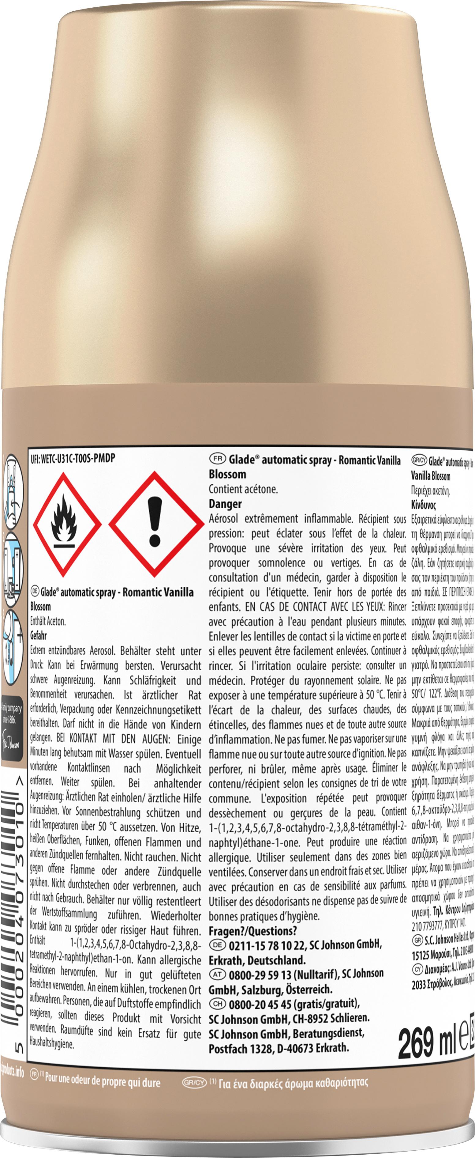 Produktbild Glade Automatic Spray Nachfueller Romantic Vanilla Blossom 2 von 2