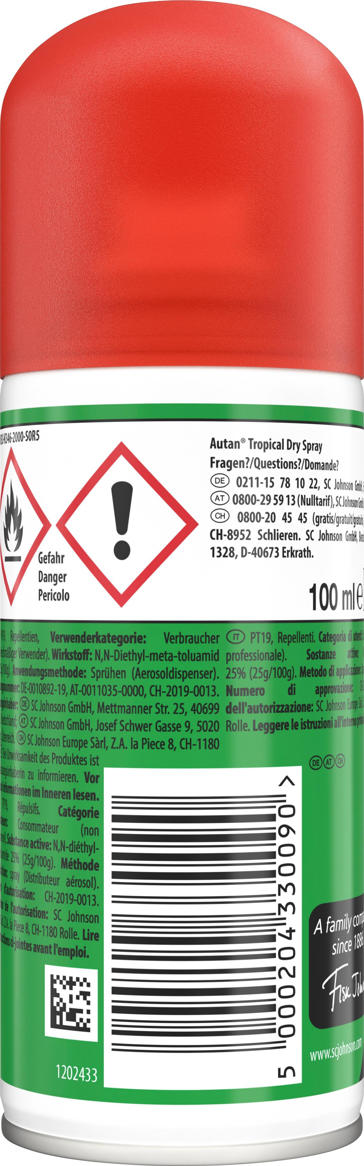 Produktbild Autan Mückenschutz Tropical Dry Spray 2 von 2