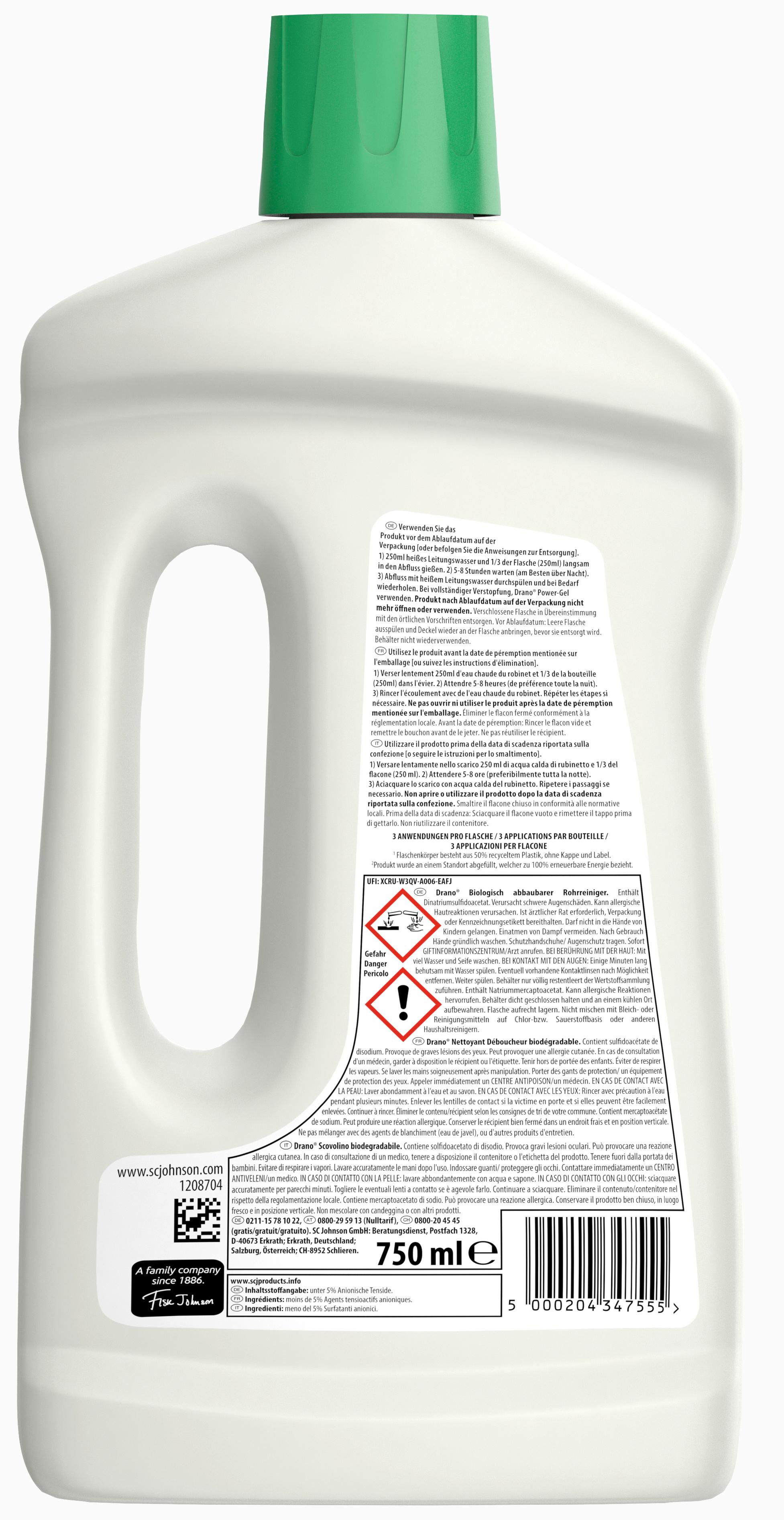 Produktbild Drano Rohrreiniger biologisch abbaubar 2 von 2