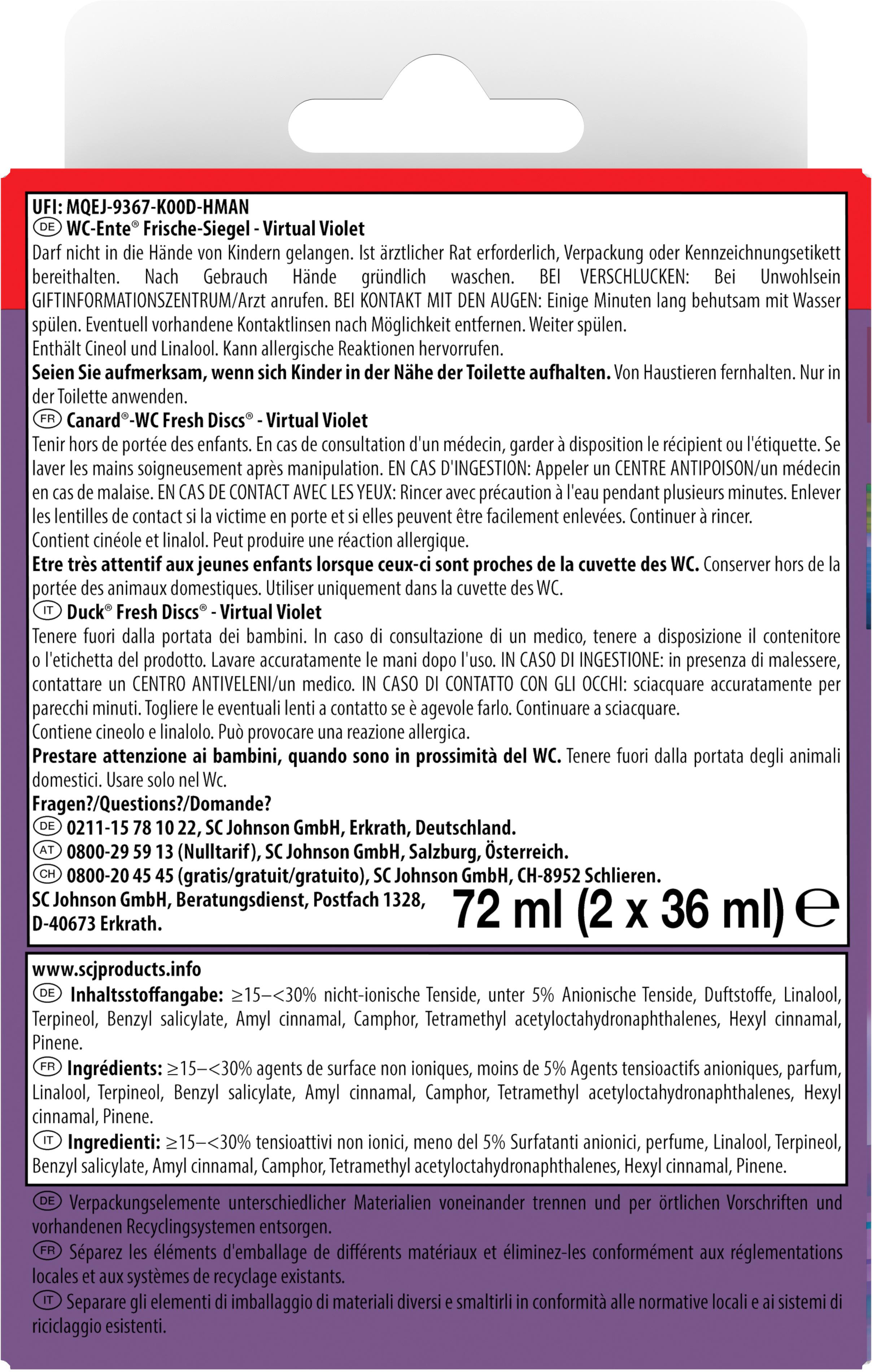 Produktbild WC Ente Frische Siegel Virtual Violet 2 von 2