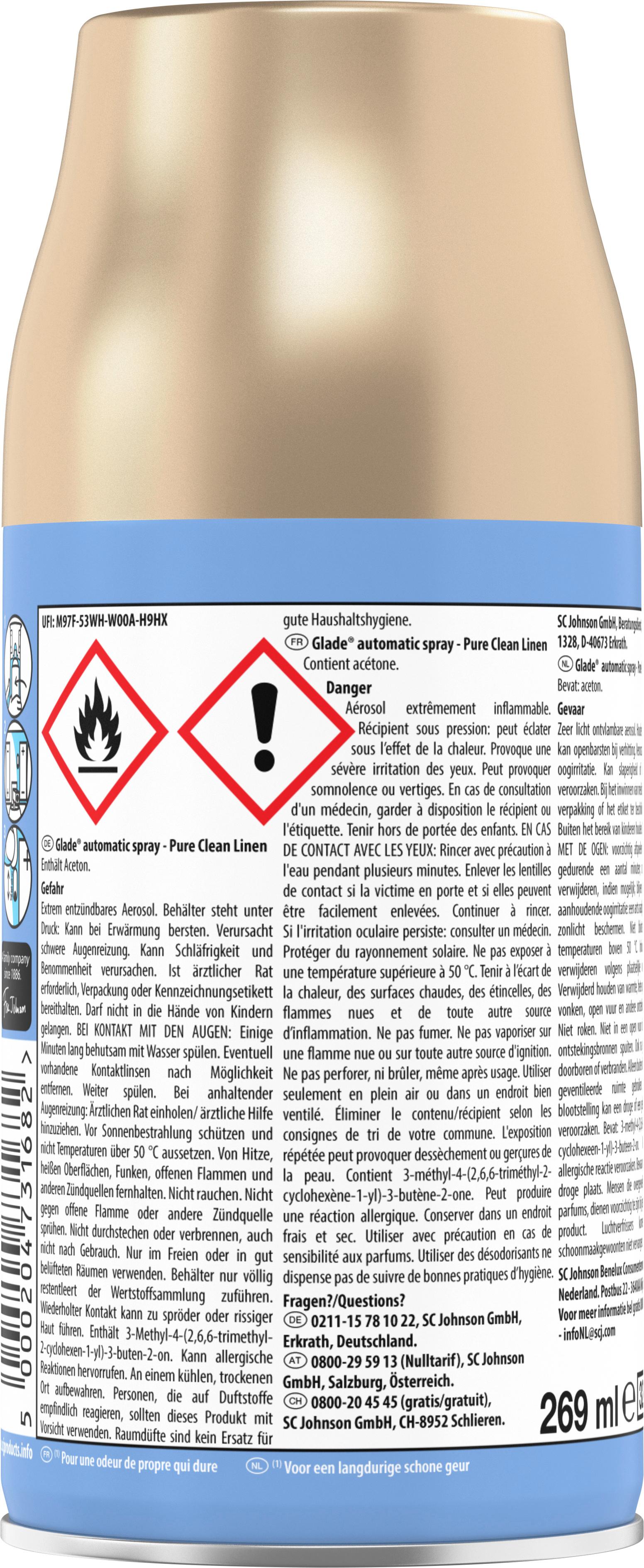 Produktbild Glade Automatic Spray Nachfueller Pure Clean Linen 2 von 2