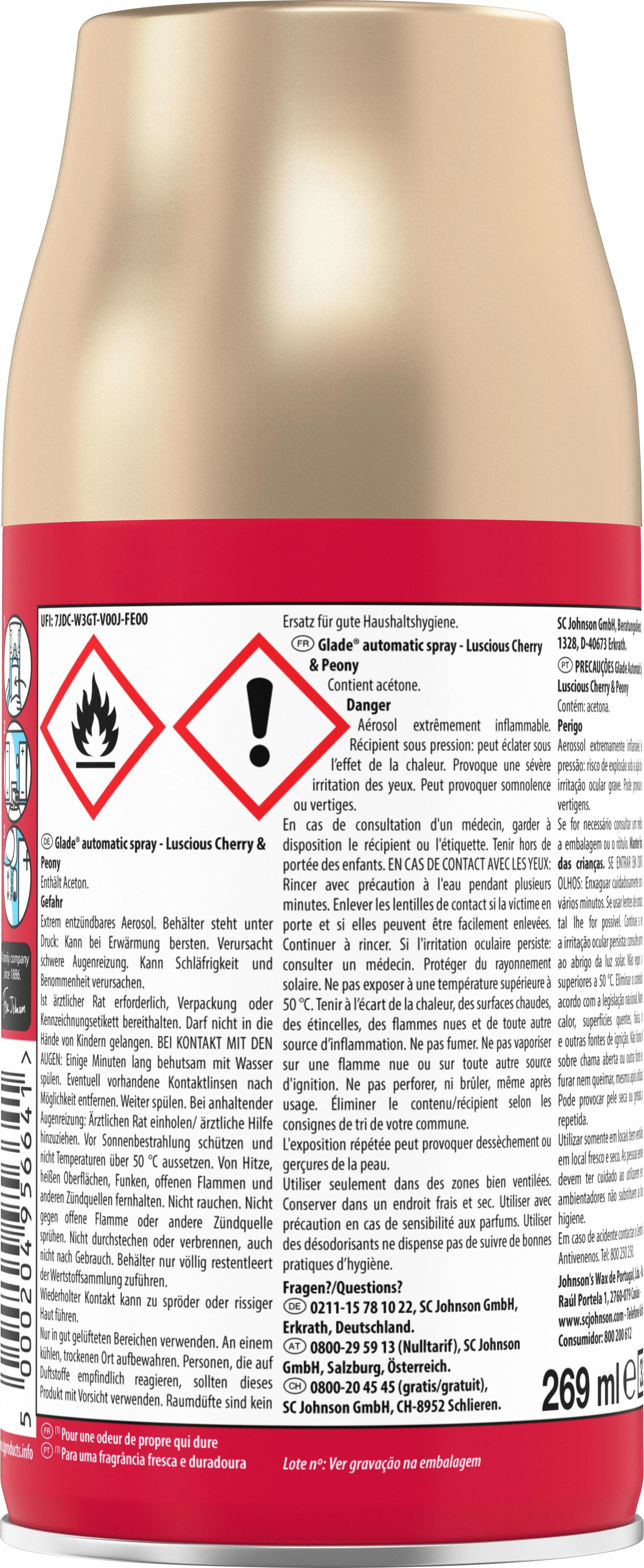 Produktbild Glade Automatic Spray Nachfueller Luscious Cherry&Peony 2 von 2