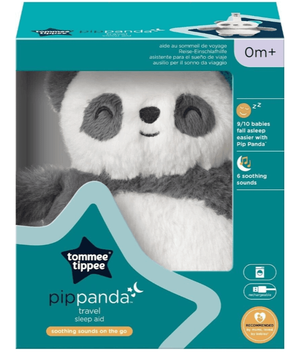 Tommee Tippee Mini Pip der Panda Reise-Einschlafhilfe mit CrySensor ab Geburt